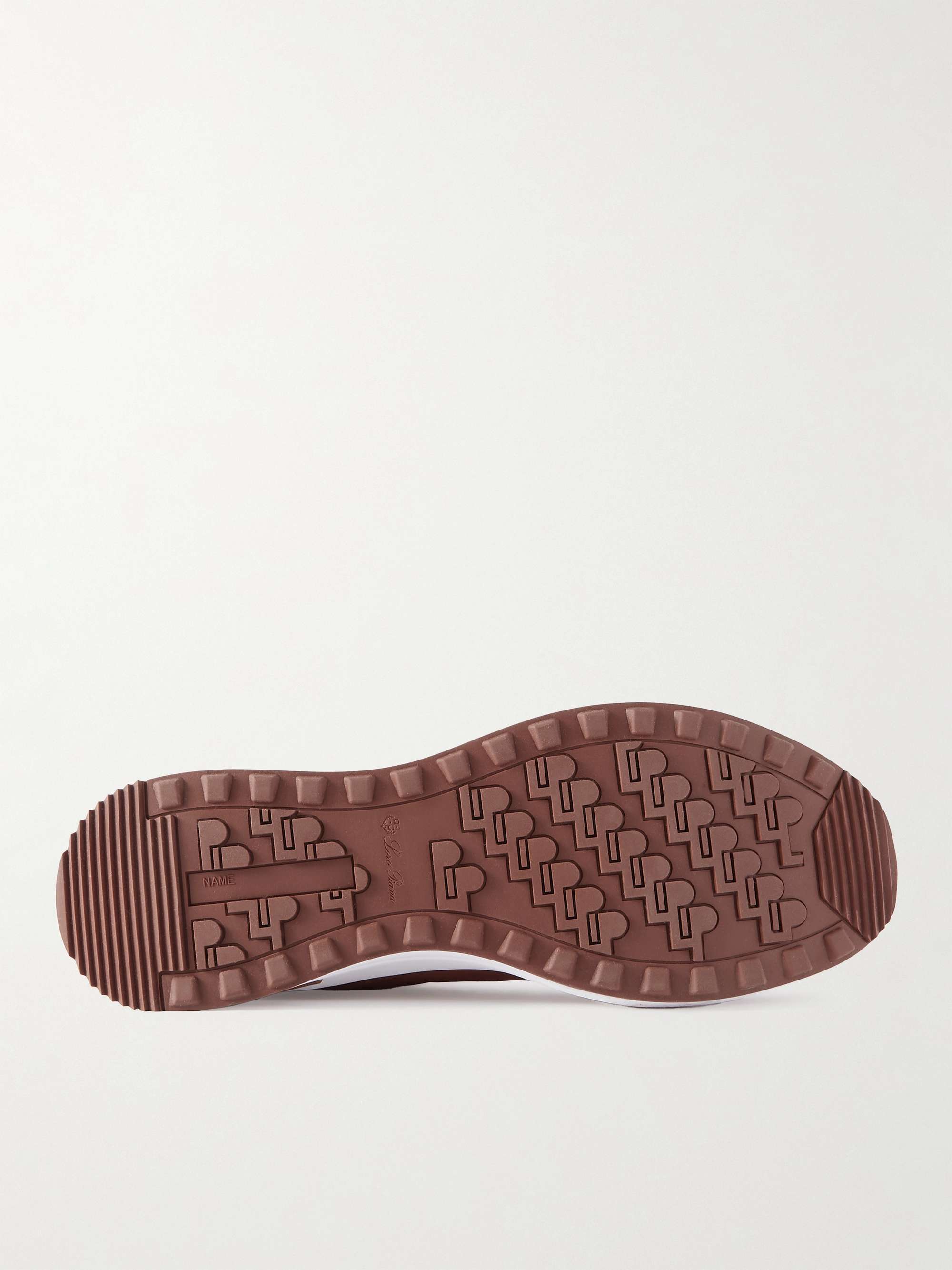 LORO PIANA Weekend Walk Suede-Trimmed Shell Sneakers