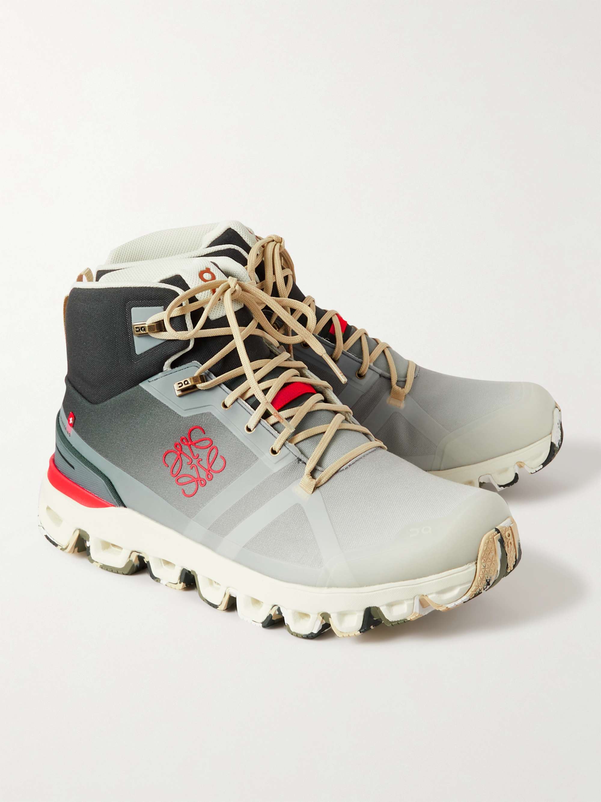 LOEWE + On Cloudrock Logo-Print Dégradé Recycled Mesh Hiking Boots