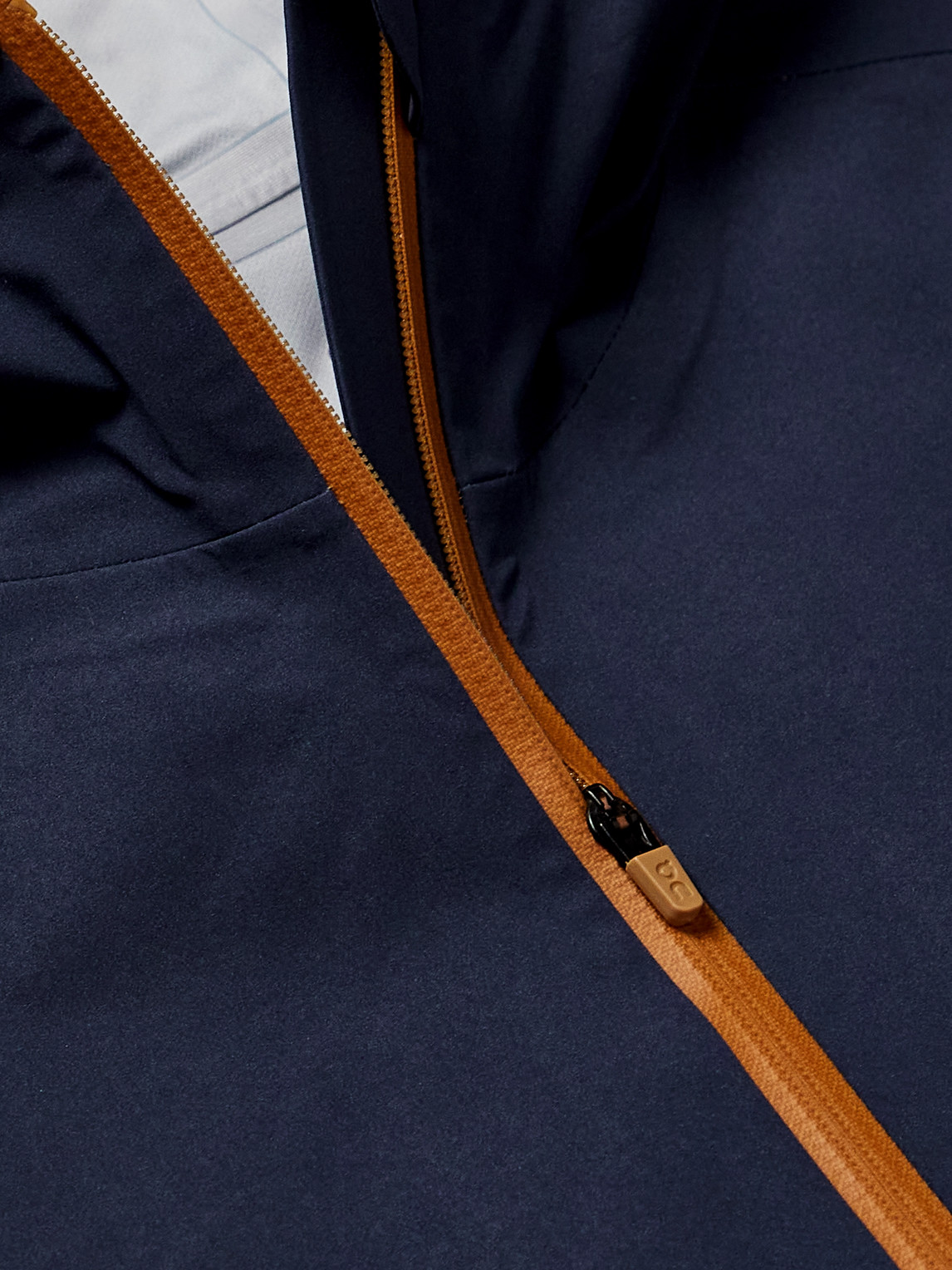 Shop Loewe On Logo-print Dégradé Recycled Shell Hooded Half-zip Jacket In Blue