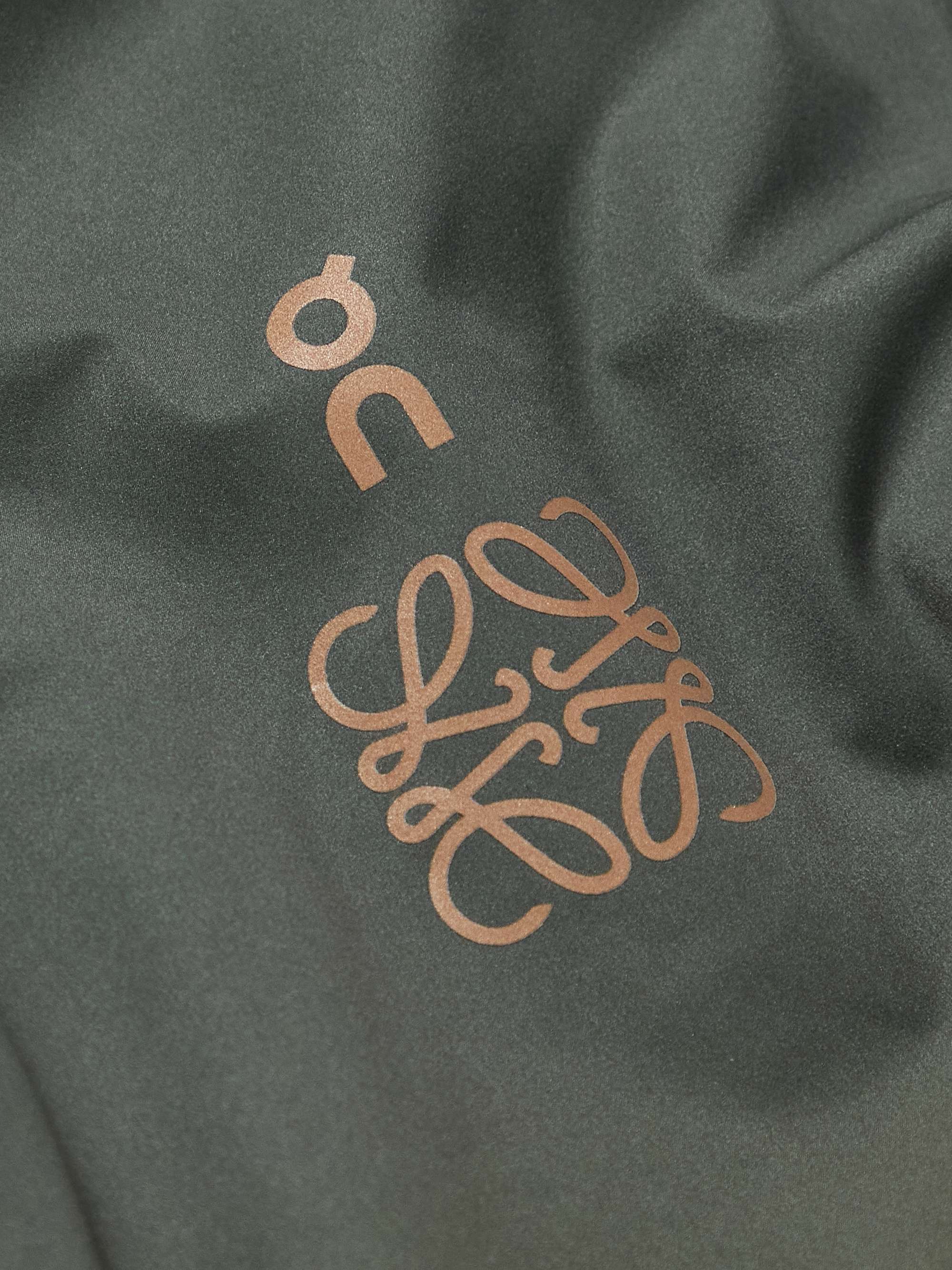 LOEWE + On Logo-Print Dégradé Recycled Shell Hooded Half-Zip Jacket