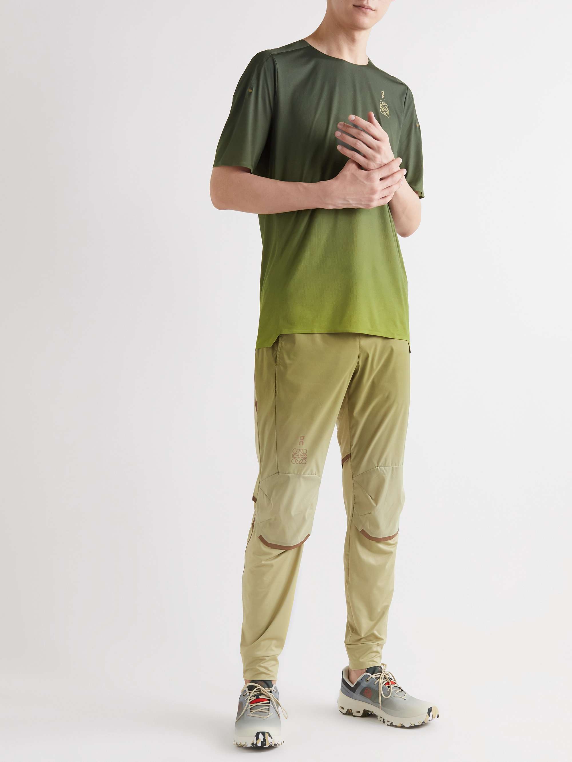 LOEWE + On Logo-Print Dégradé Mesh Top