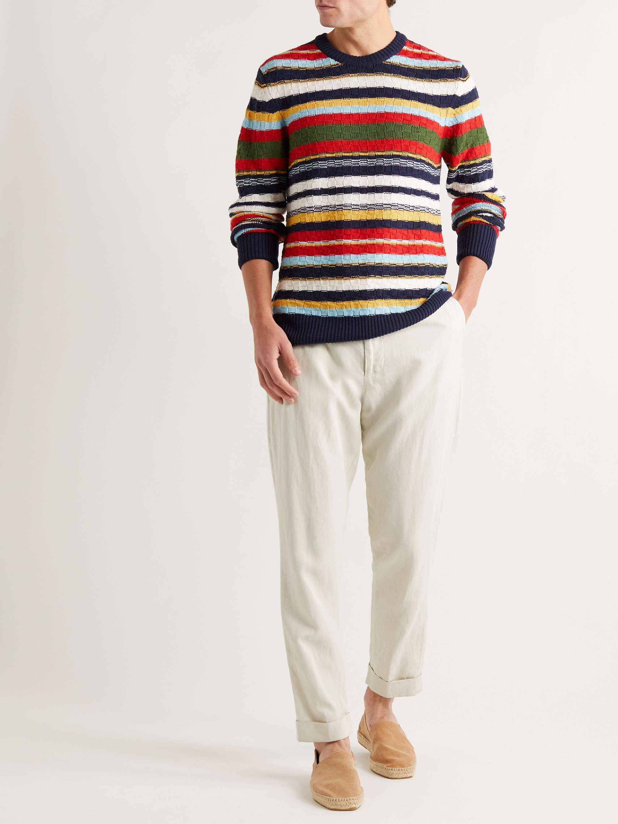 ORLEBAR BROWN Ethan Augustus Striped Merino Wool Sweater
