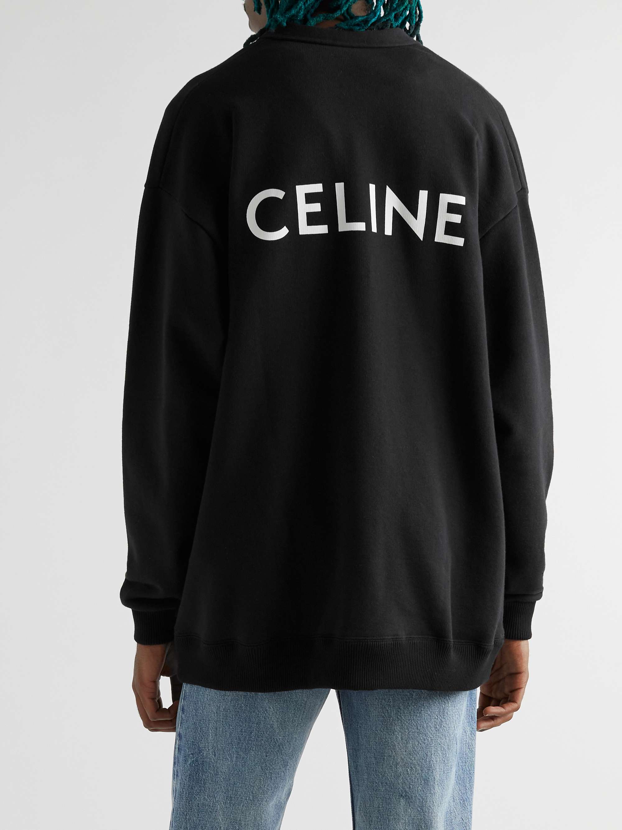 CELINE HOMME Logo-Print Cotton Cardigan