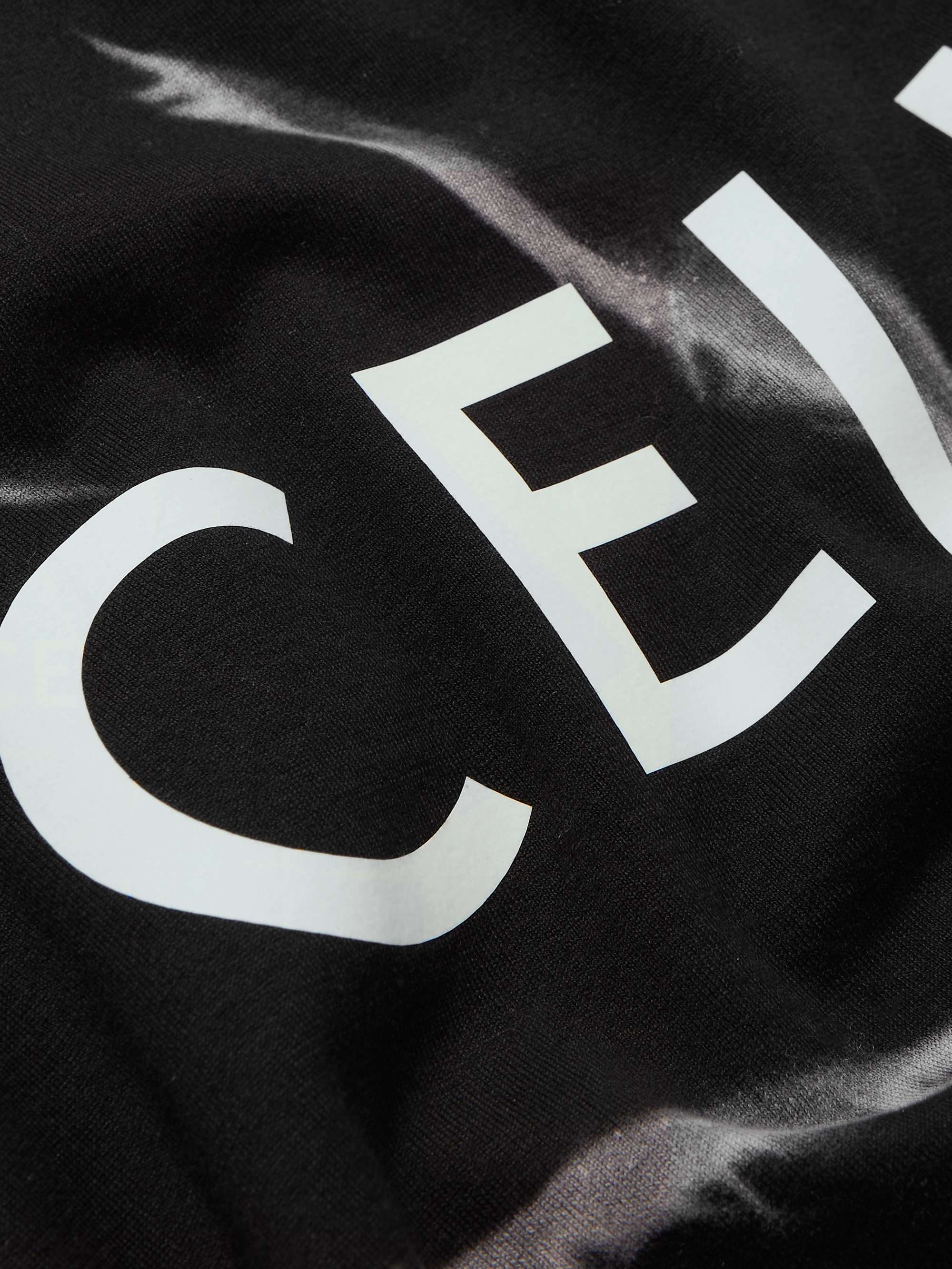 CELINE HOMME Tie-Dyed Logo-Print Cotton-Jersey T-Shirt