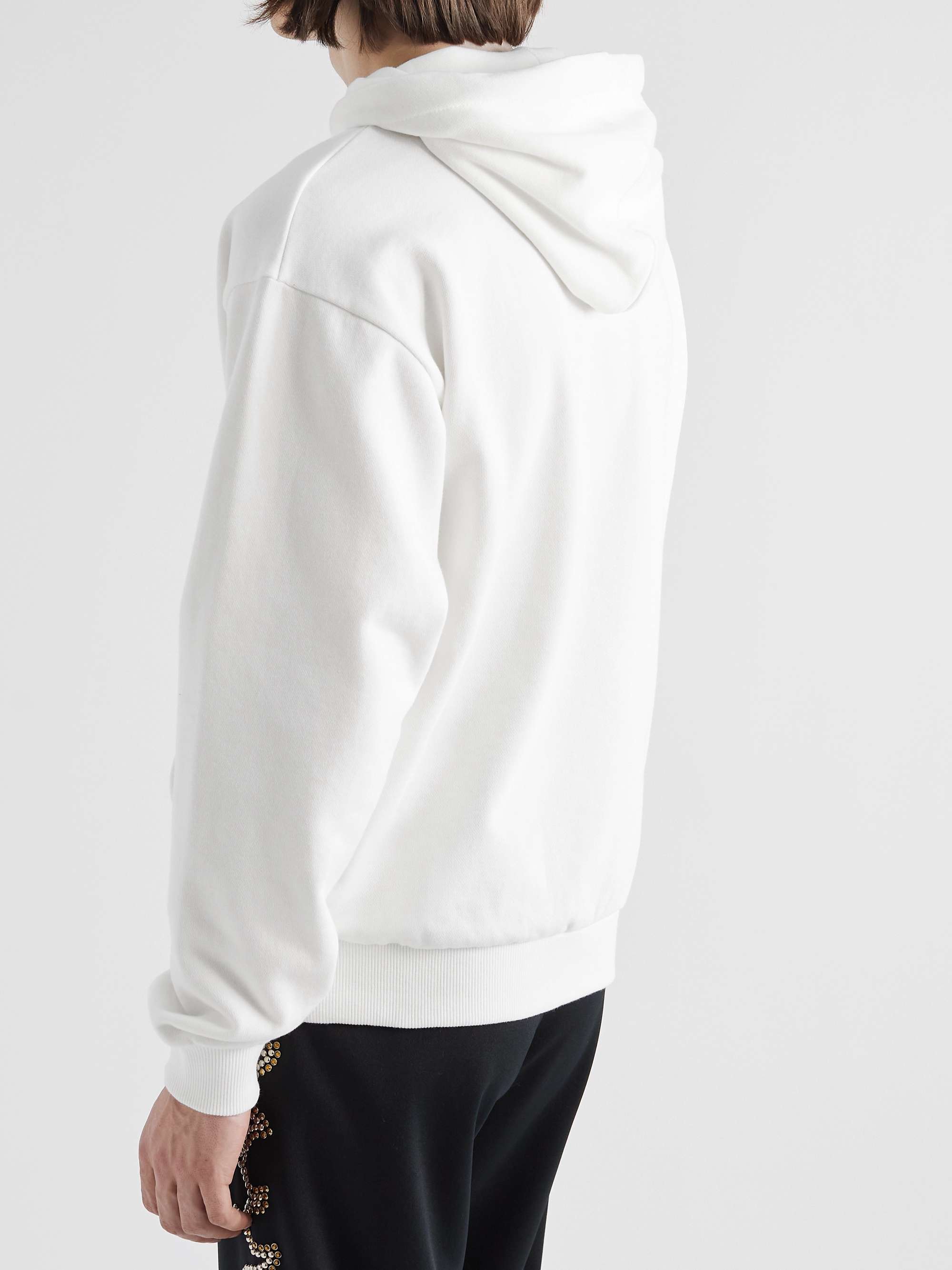 CELINE HOMME Logo-Print Cotton-Jersey Hoodie