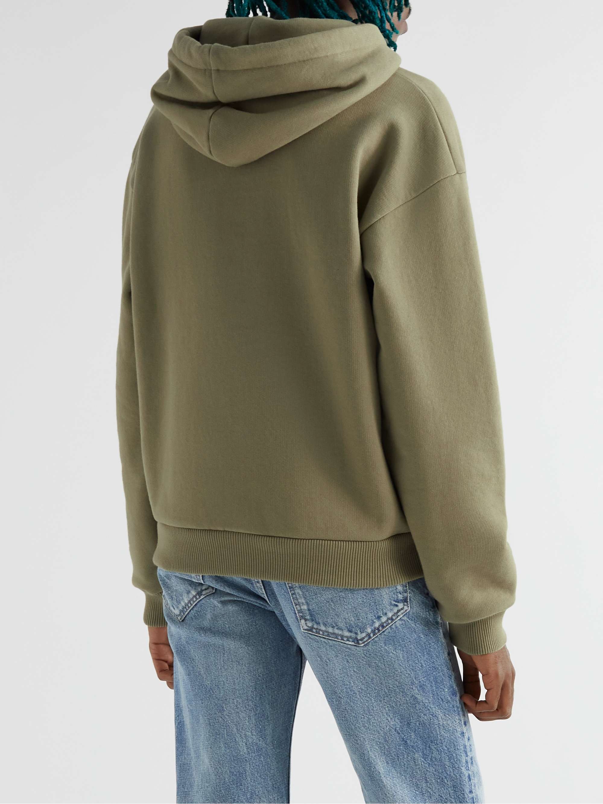 CELINE HOMME Logo-Print Cotton-Jersey Hoodie