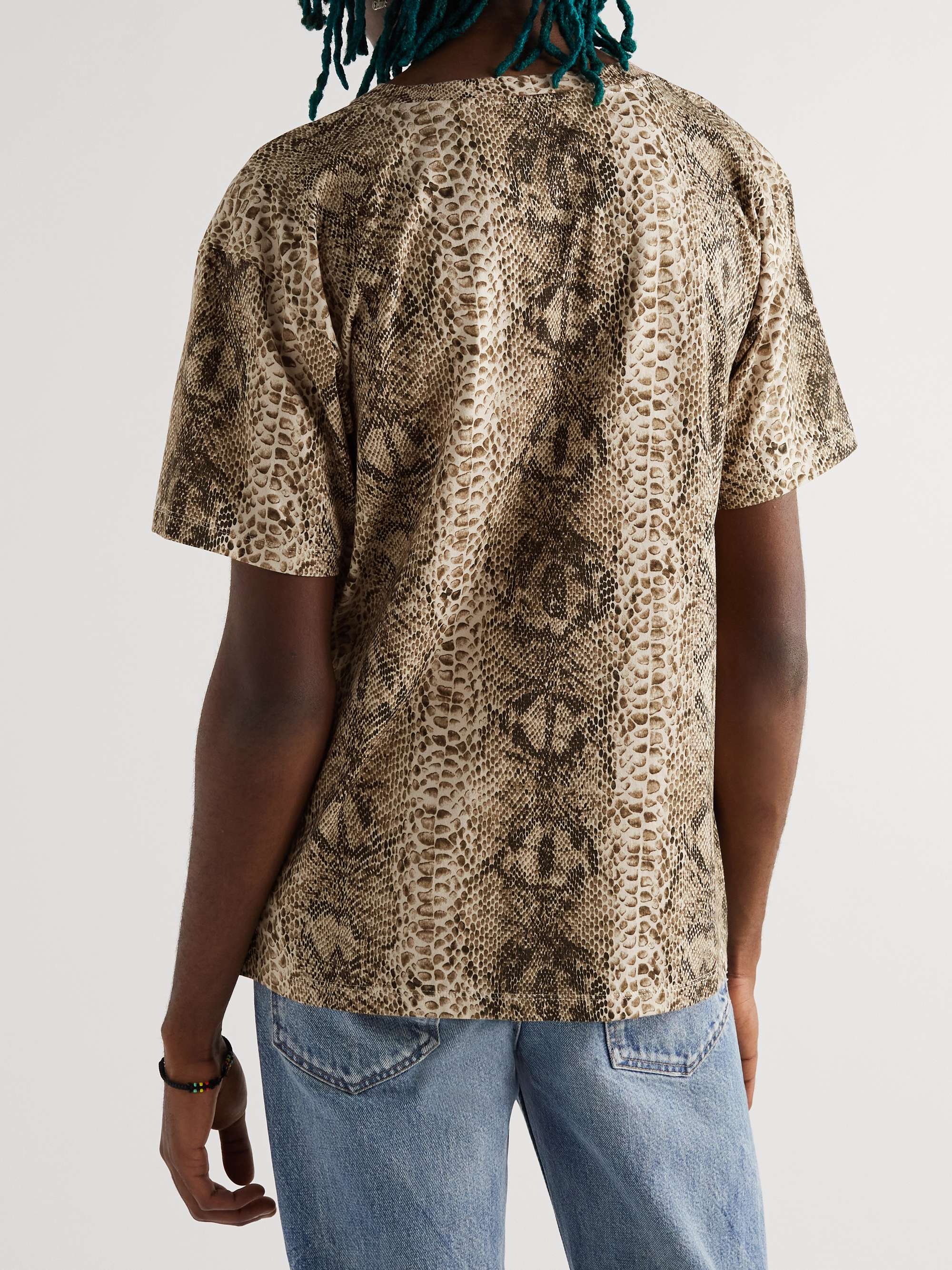 CELINE Printed Cotton-Jersey T-Shirt