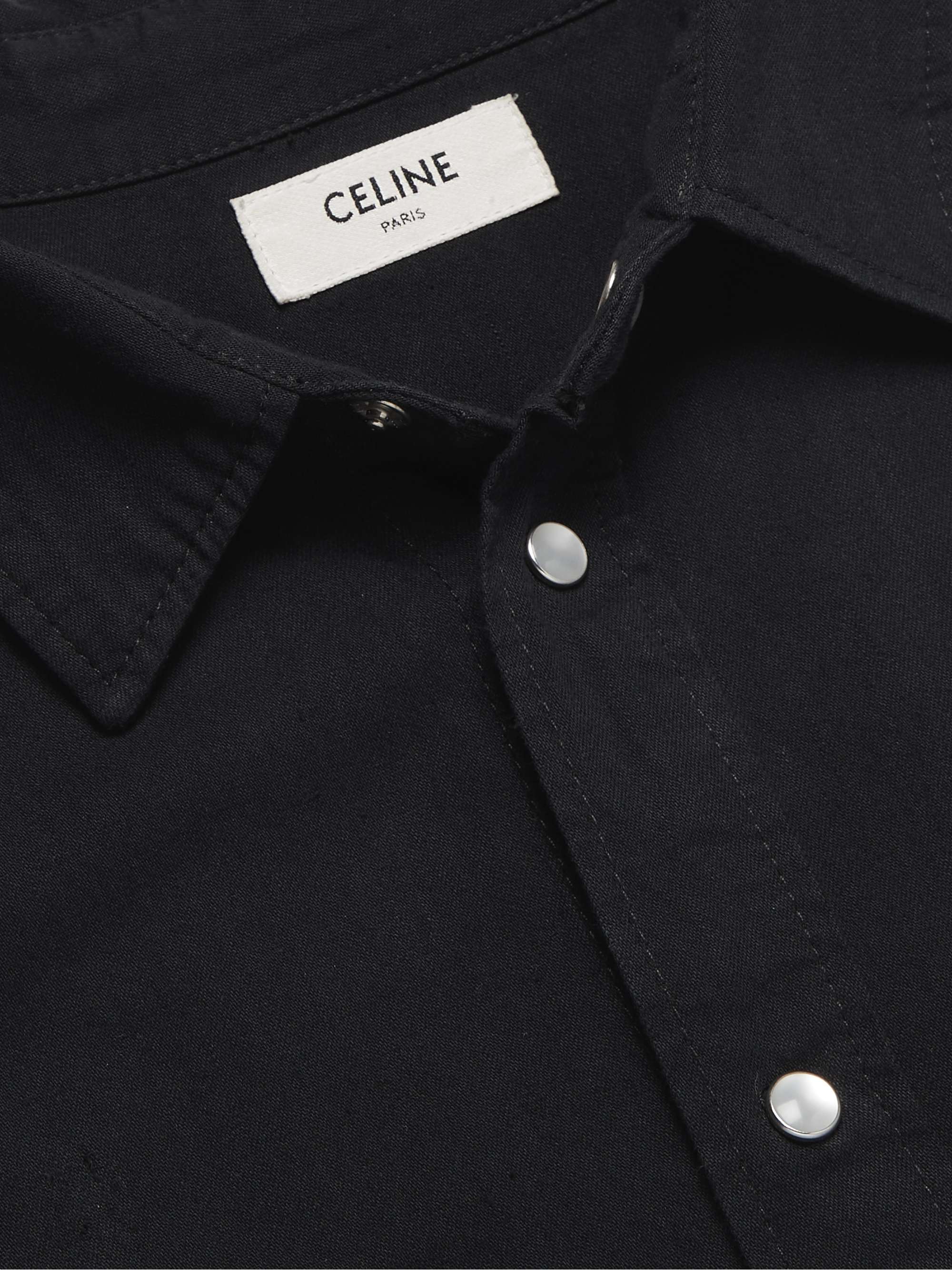 CELINE HOMME Denim Western Shirt