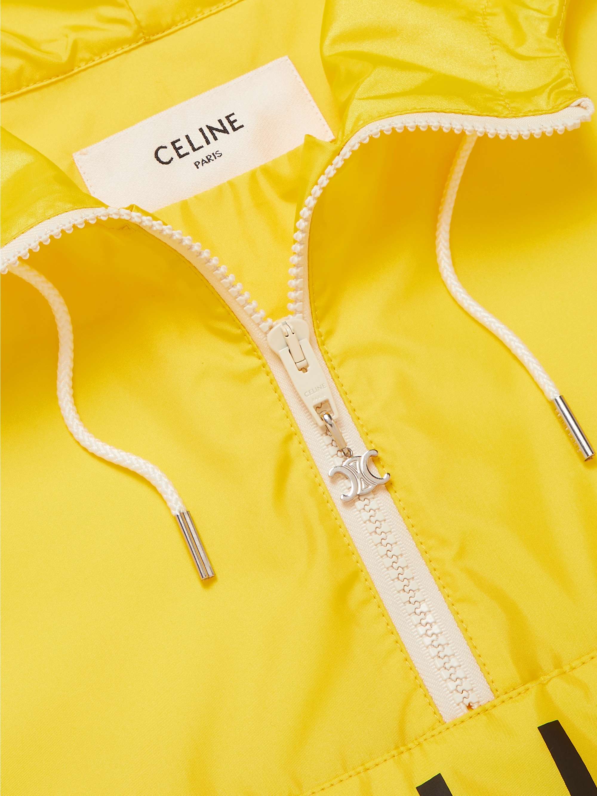 CELINE Logo-Print Nylon Hooded Anorak
