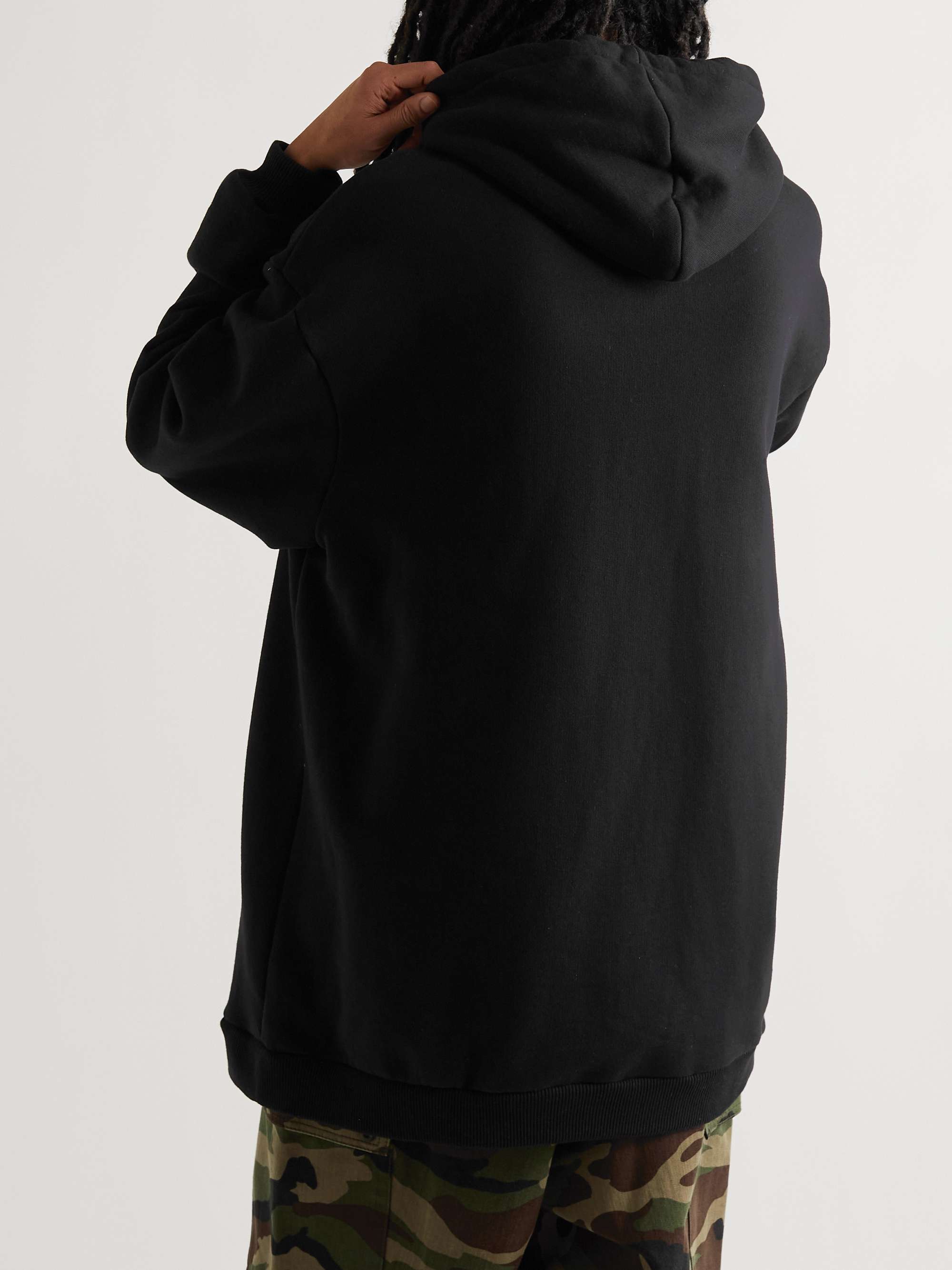 CELINE Oversized Crystal-Embellished Cotton-Jersey Hoodie