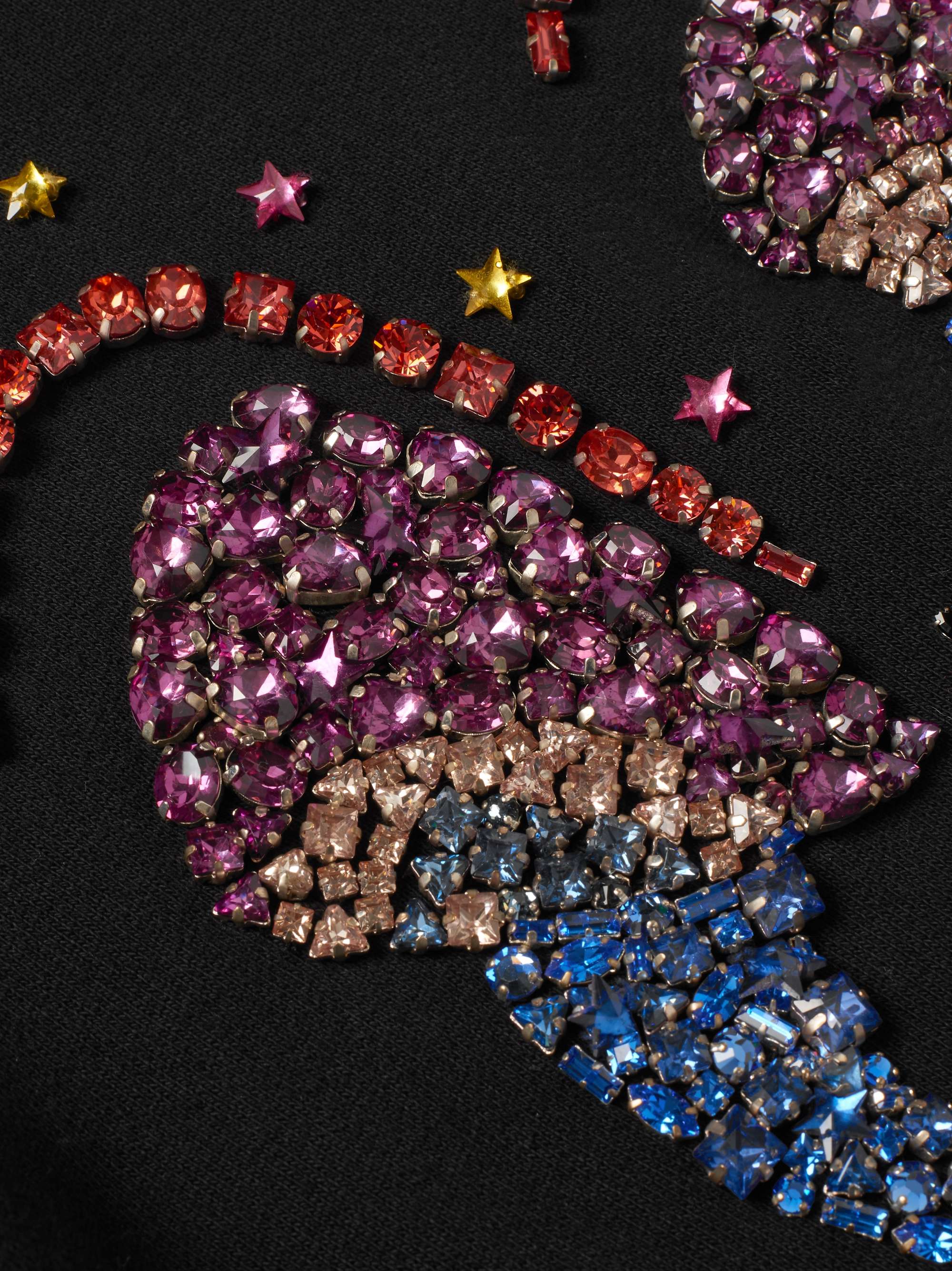 CELINE Oversized Crystal-Embellished Cotton-Jersey Hoodie