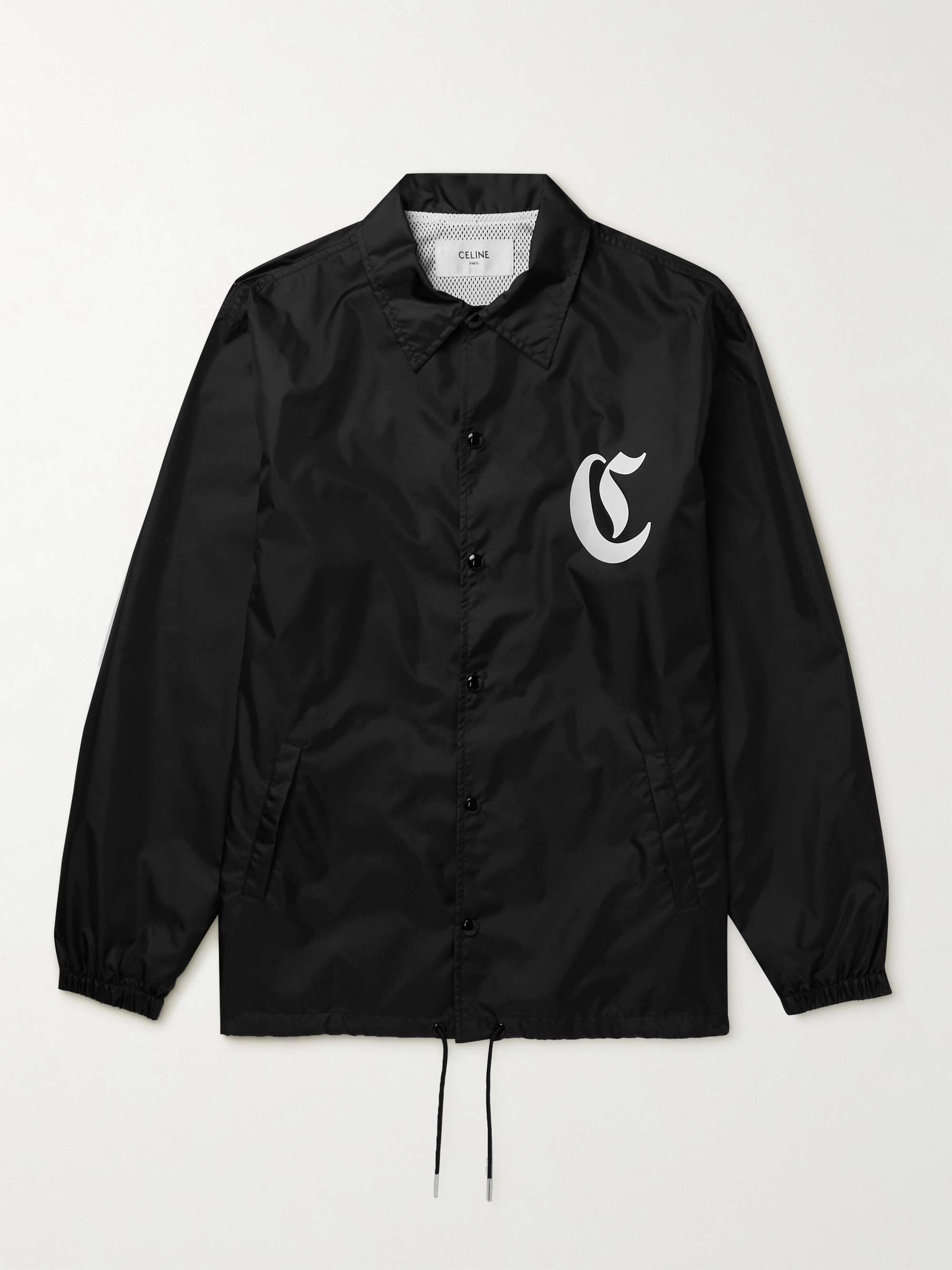 CELINE HOMME Teddy Logo-Appliquéd Cotton-Jersey Bomber Jacket for Men
