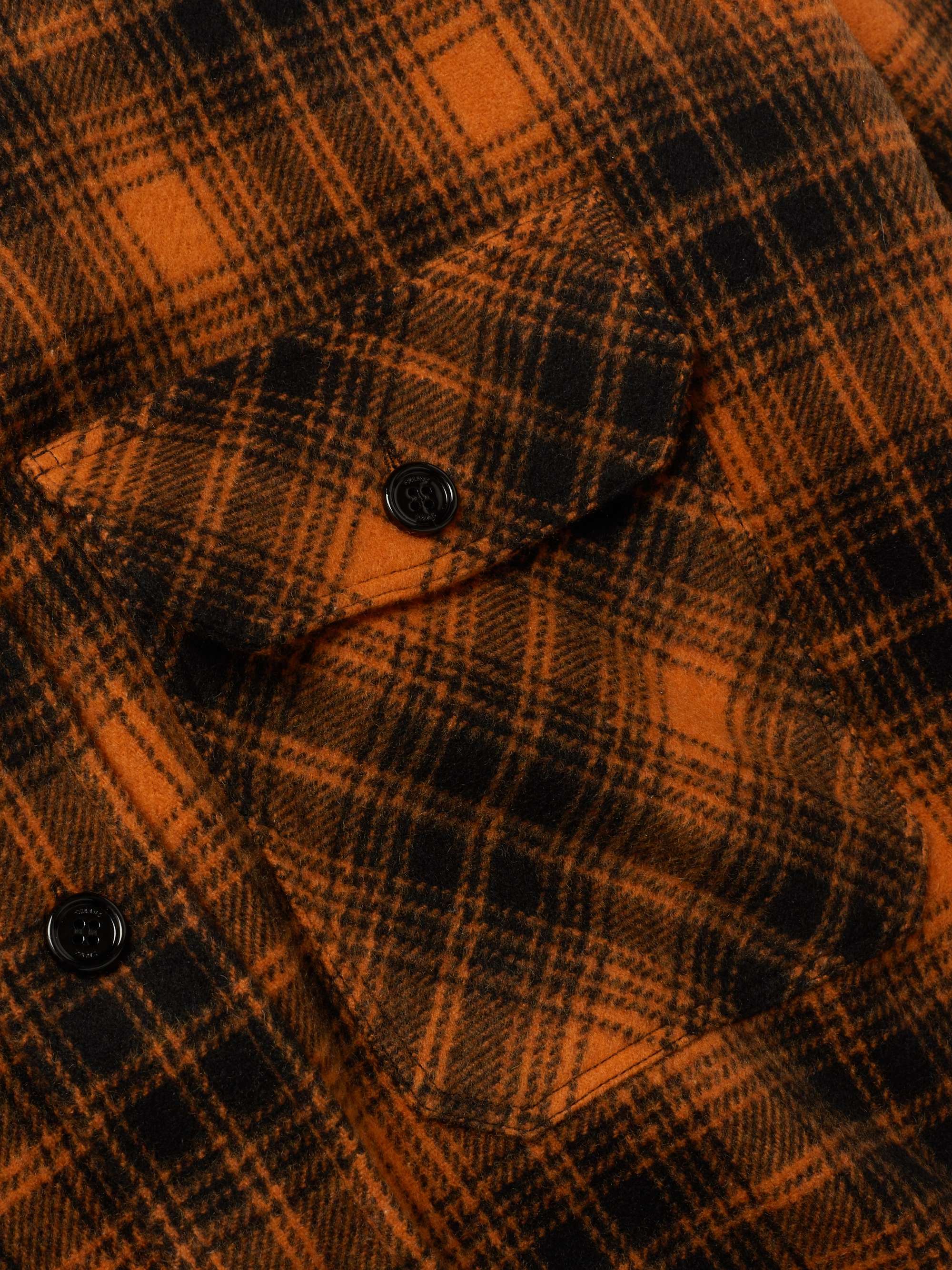 CELINE HOMME Checked Wool-Blend Flannel Shirt