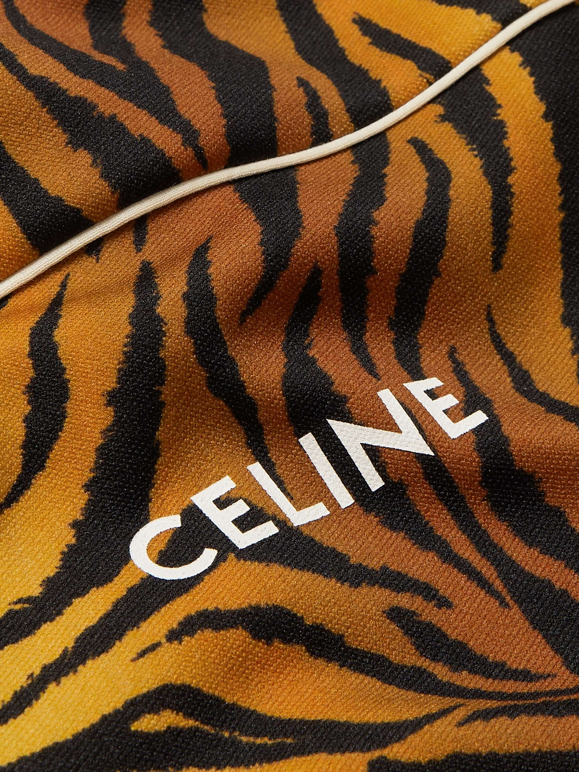 CELINE Tiger-Print Jersey Track Jacket