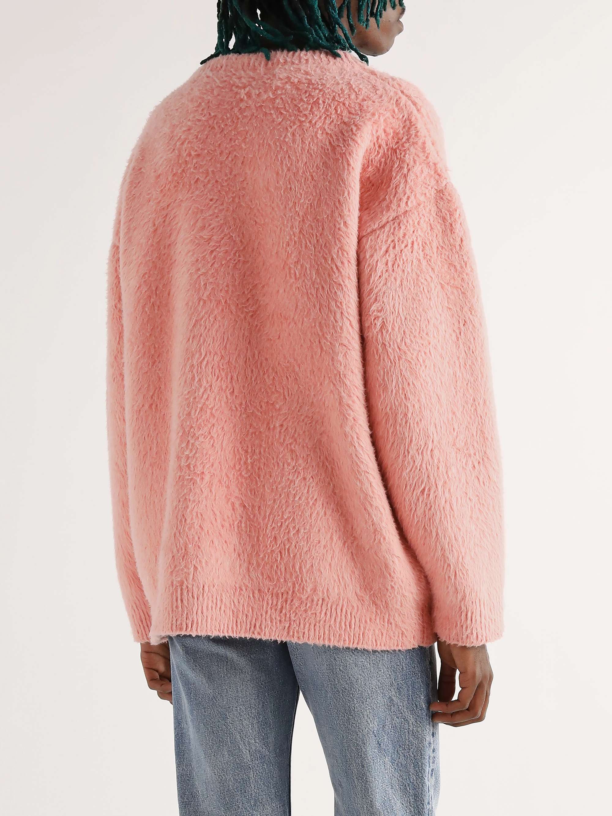 CELINE Brushed Cotton-Blend Jacquard Sweater
