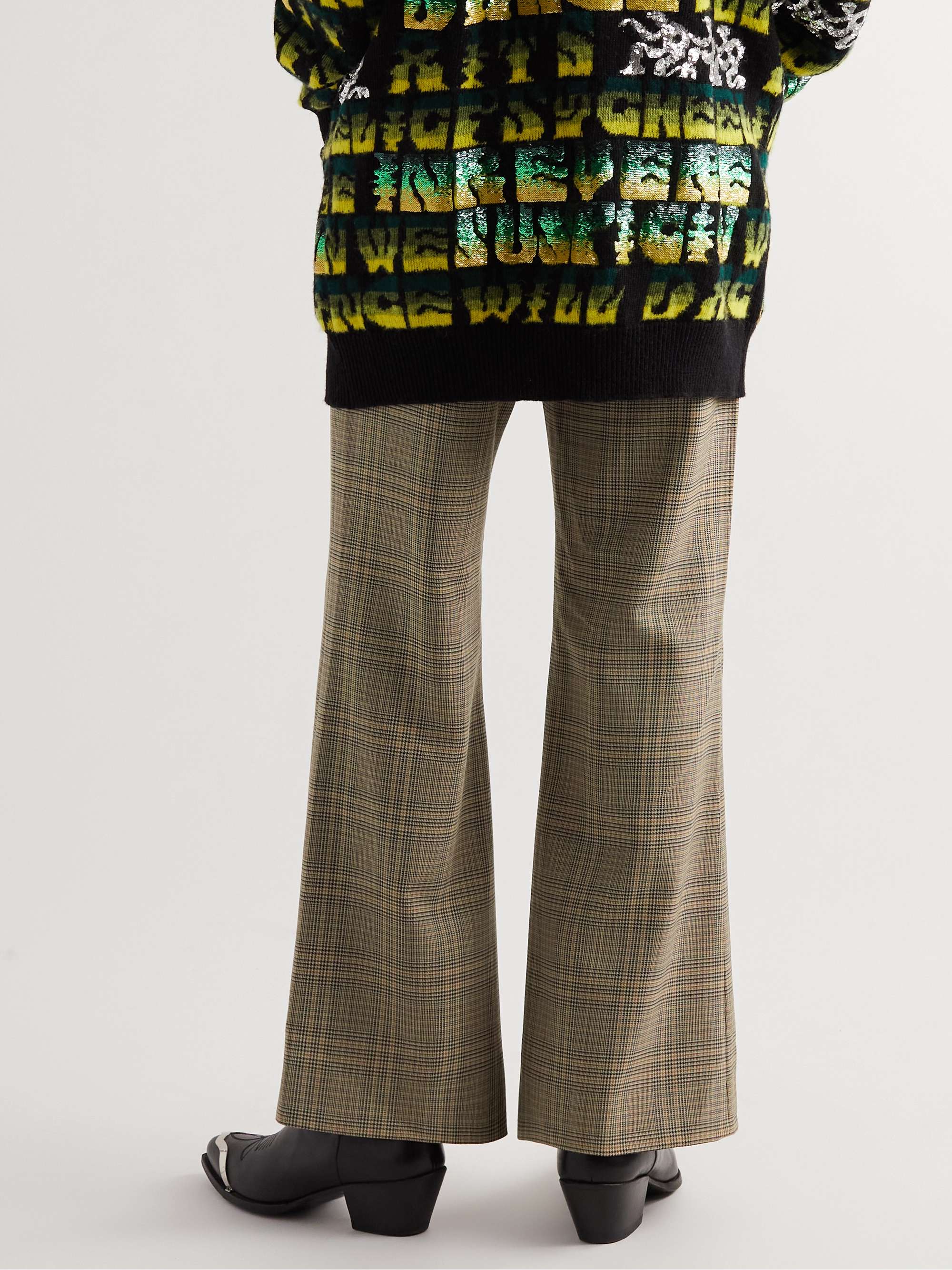 CELINE HOMME Checked Virgin Wool Trousers
