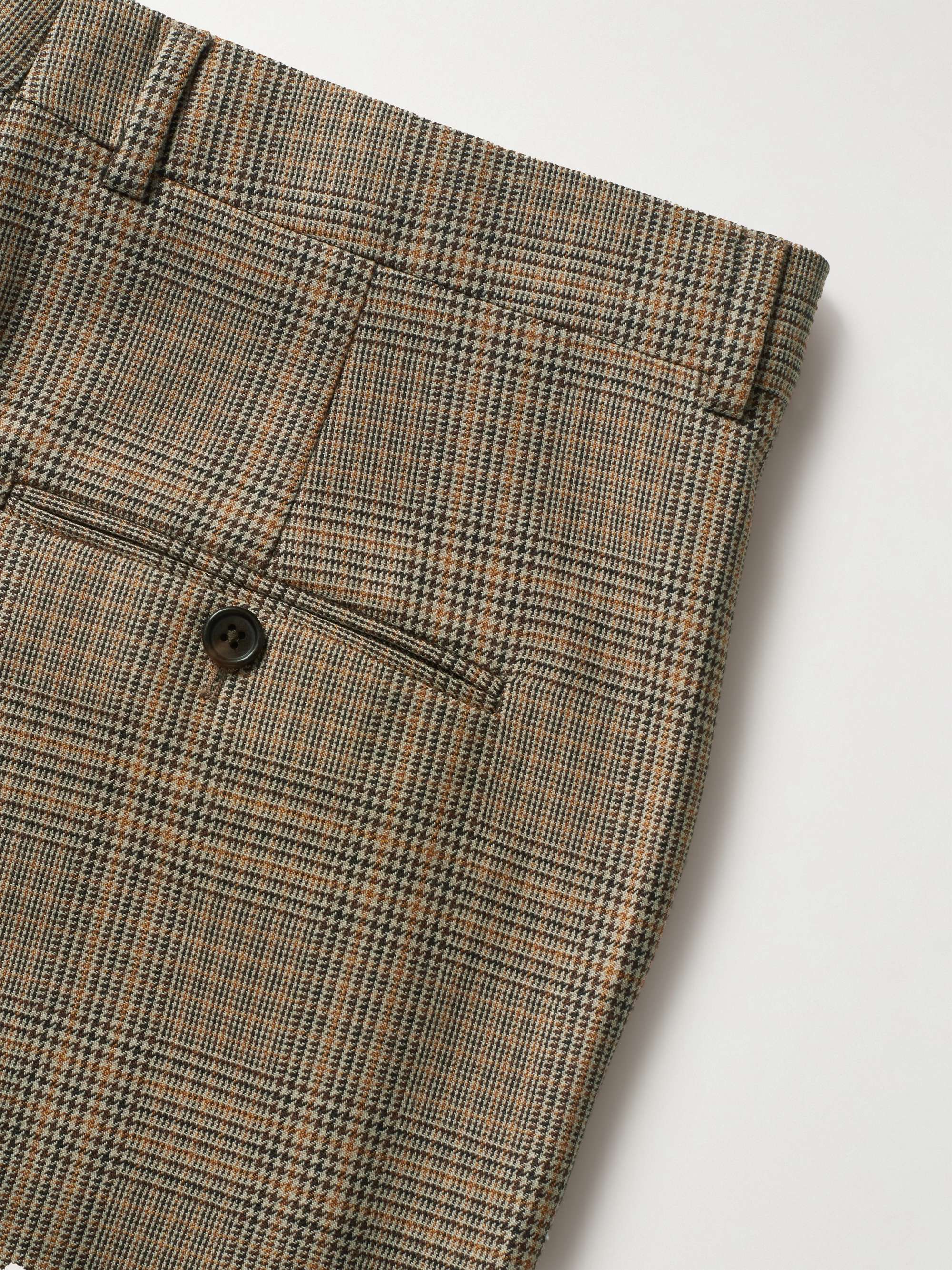 CELINE HOMME Checked Virgin Wool Trousers