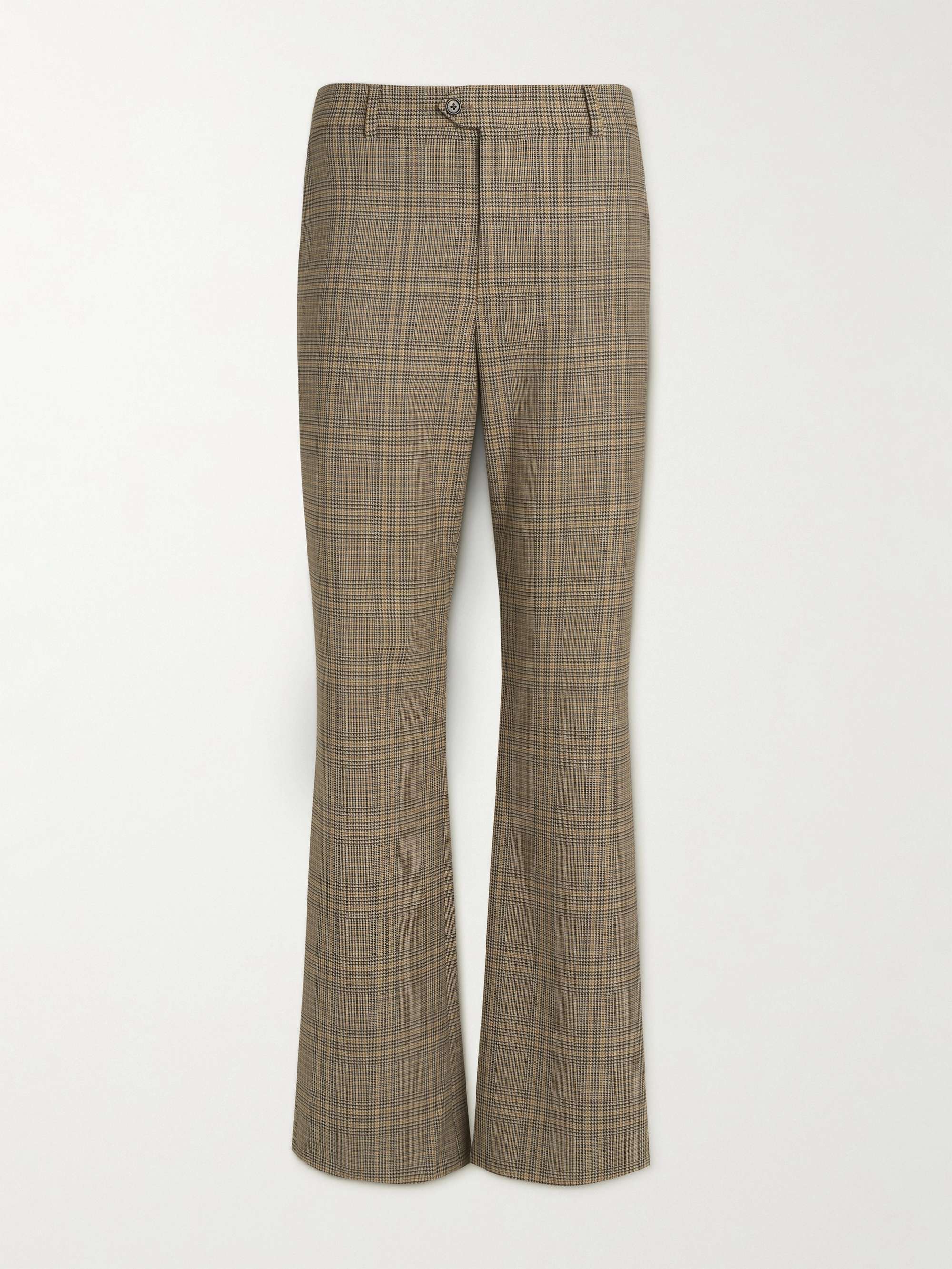 Checked wool flared pants in grey - Balmain