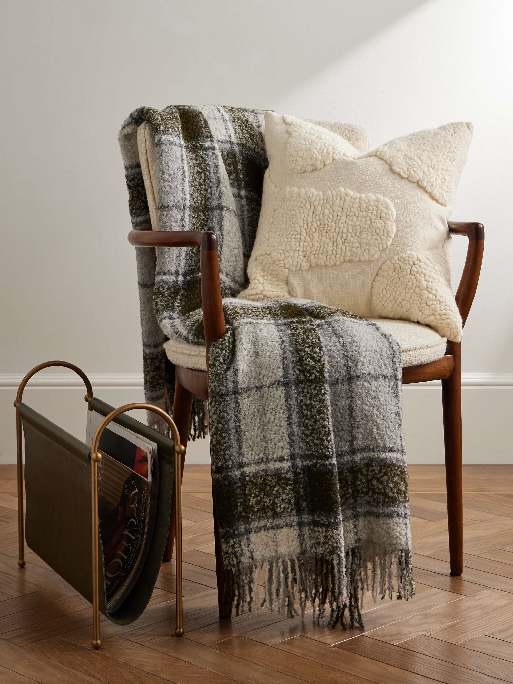 THE CONRAN SHOP Sappa Wool-Embroidered Cotton-Canvas Cushion