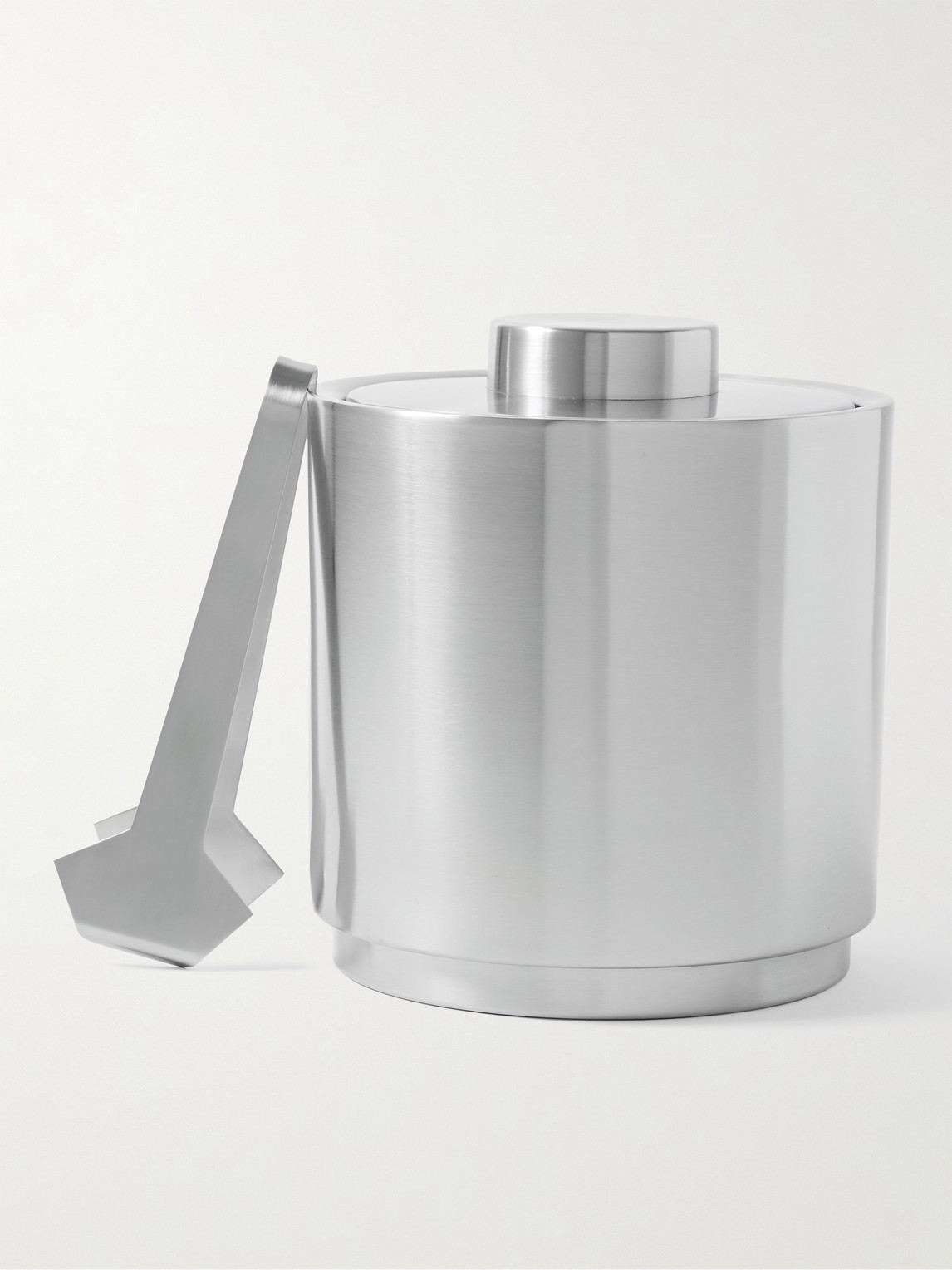 Outline Brushed Stainless Steel Ice Bucket and Tongs Set