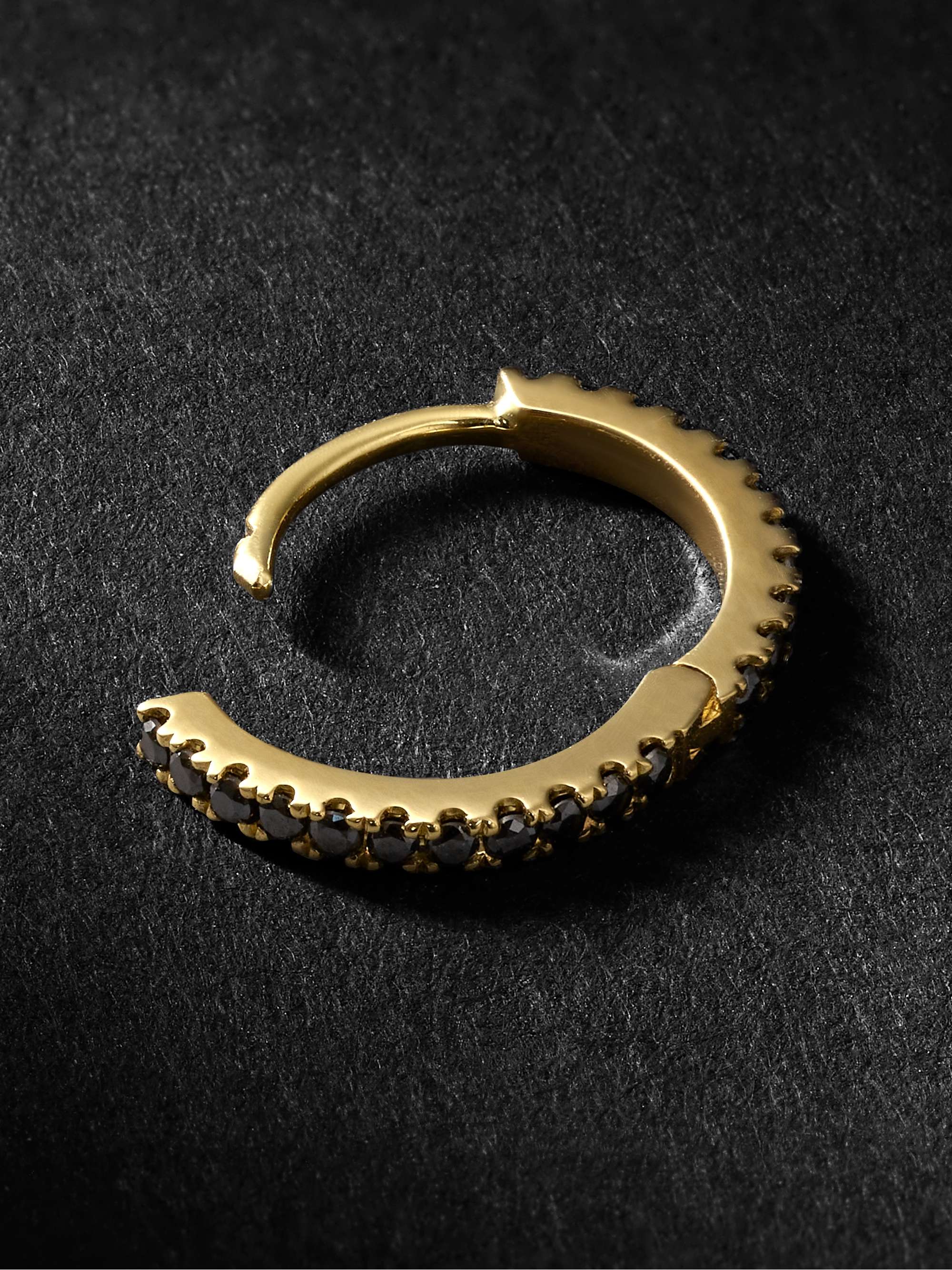 MARIA TASH 8mm Eternity 18-Karat Gold Diamond Single Hoop Earring