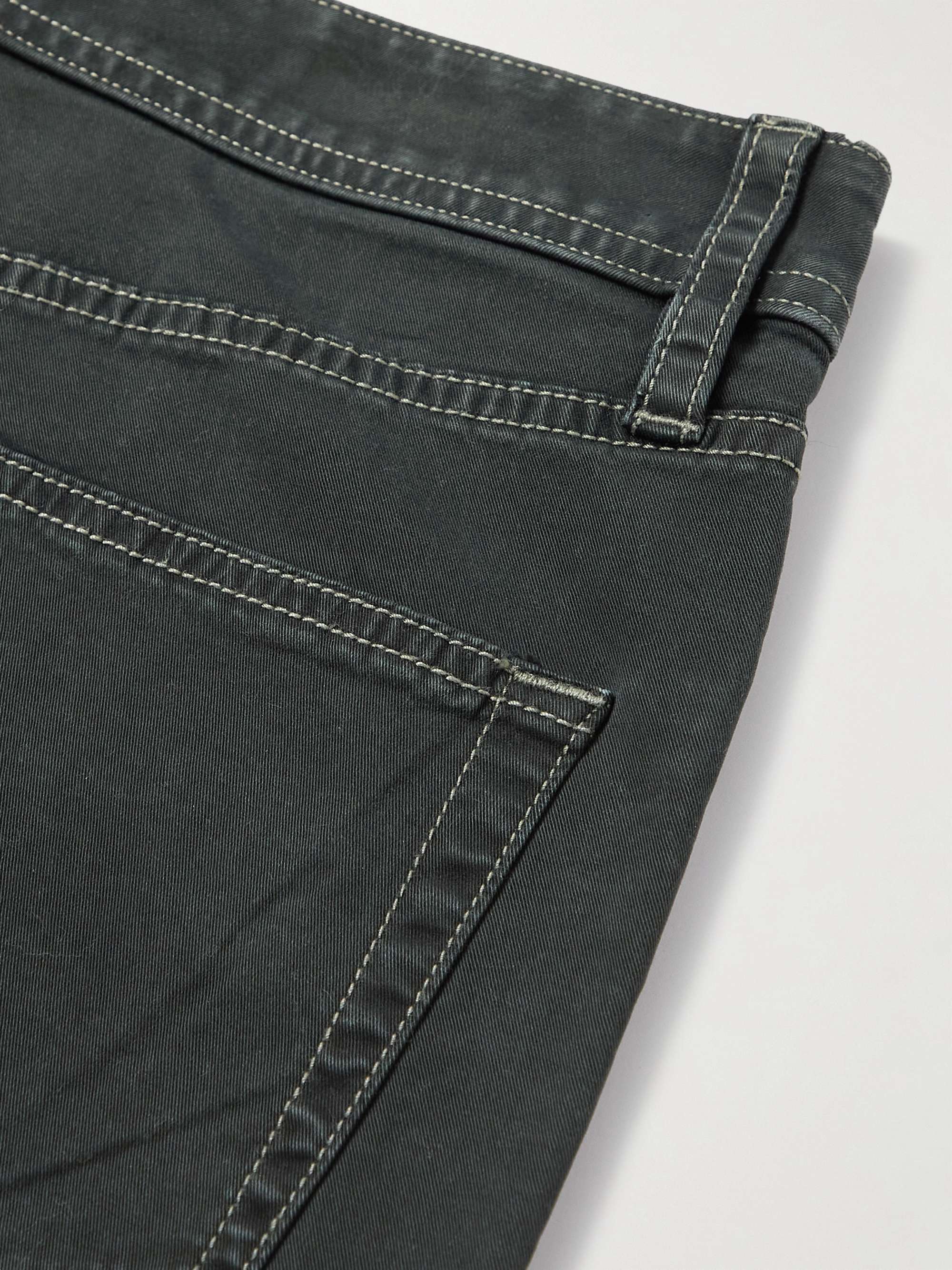 JAMES PERSE Straight-Leg Brushed Cotton-Blend Twill Trousers
