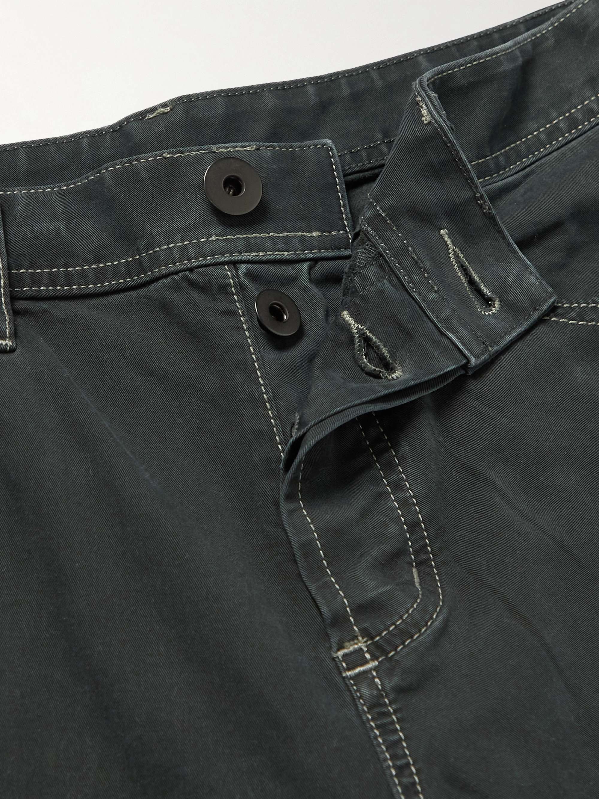 JAMES PERSE Straight-Leg Brushed Cotton-Blend Twill Trousers