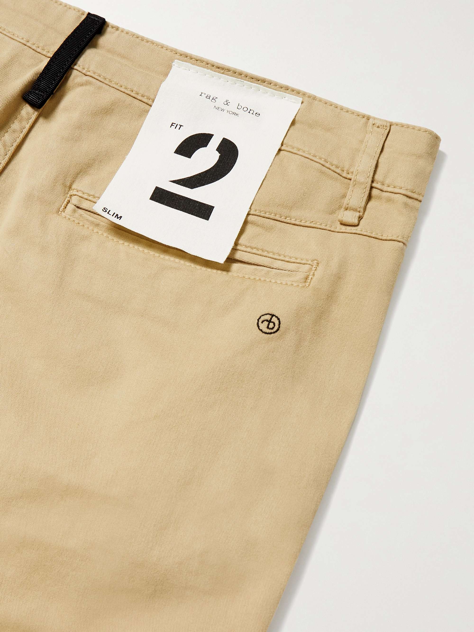 RAG & BONE Fit 2 Slim-Fit Garment-Dyed Stretch-Cotton Twill Chinos