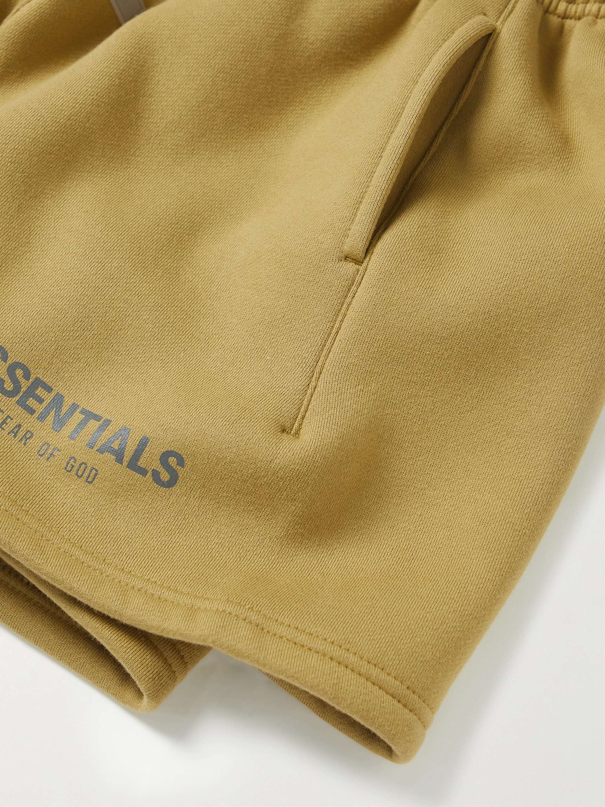 FEAR OF GOD ESSENTIALS KIDS Logo-Print Cotton-Blend Jersey Drawstring Shorts