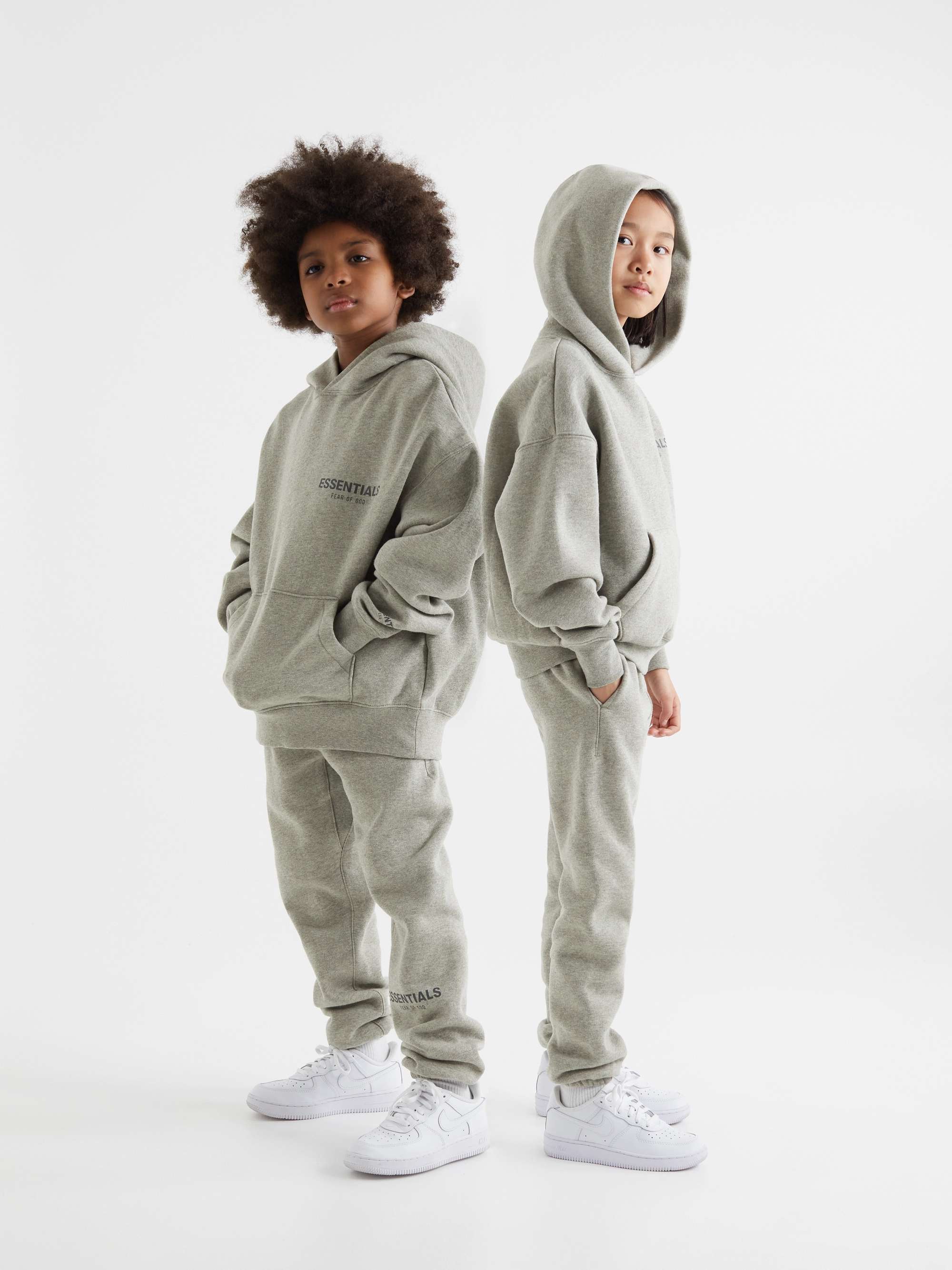 FEAR OF GOD ESSENTIALS KIDS Logo-Print Cotton-Blend Jersey Hoodie