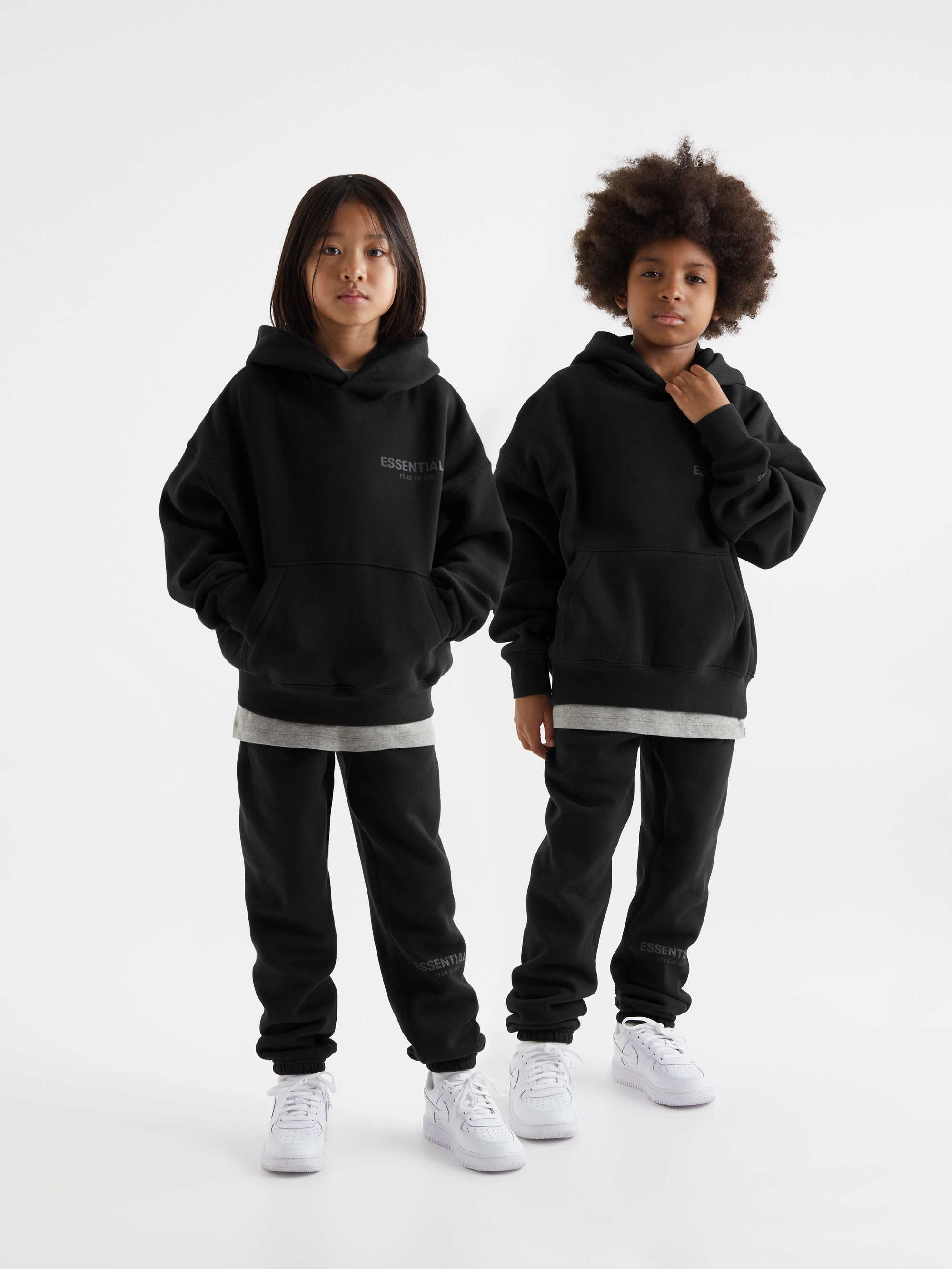 FEAR OF GOD ESSENTIALS KIDS Logo-Print Cotton-Blend Jersey Hoodie