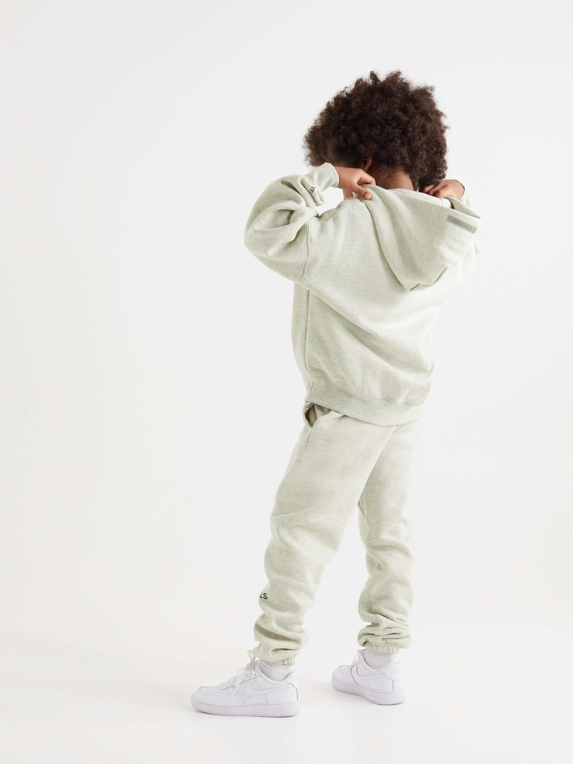 FEAR OF GOD ESSENTIALS KIDS Logo-Print Cotton-Blend Jersey Hoodie