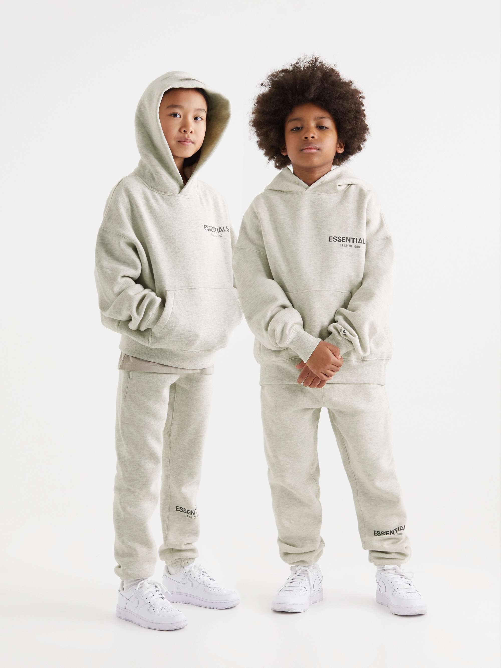 FEAR OF GOD ESSENTIALS KIDS Logo-Print Cotton-Blend Jersey Hoodie
