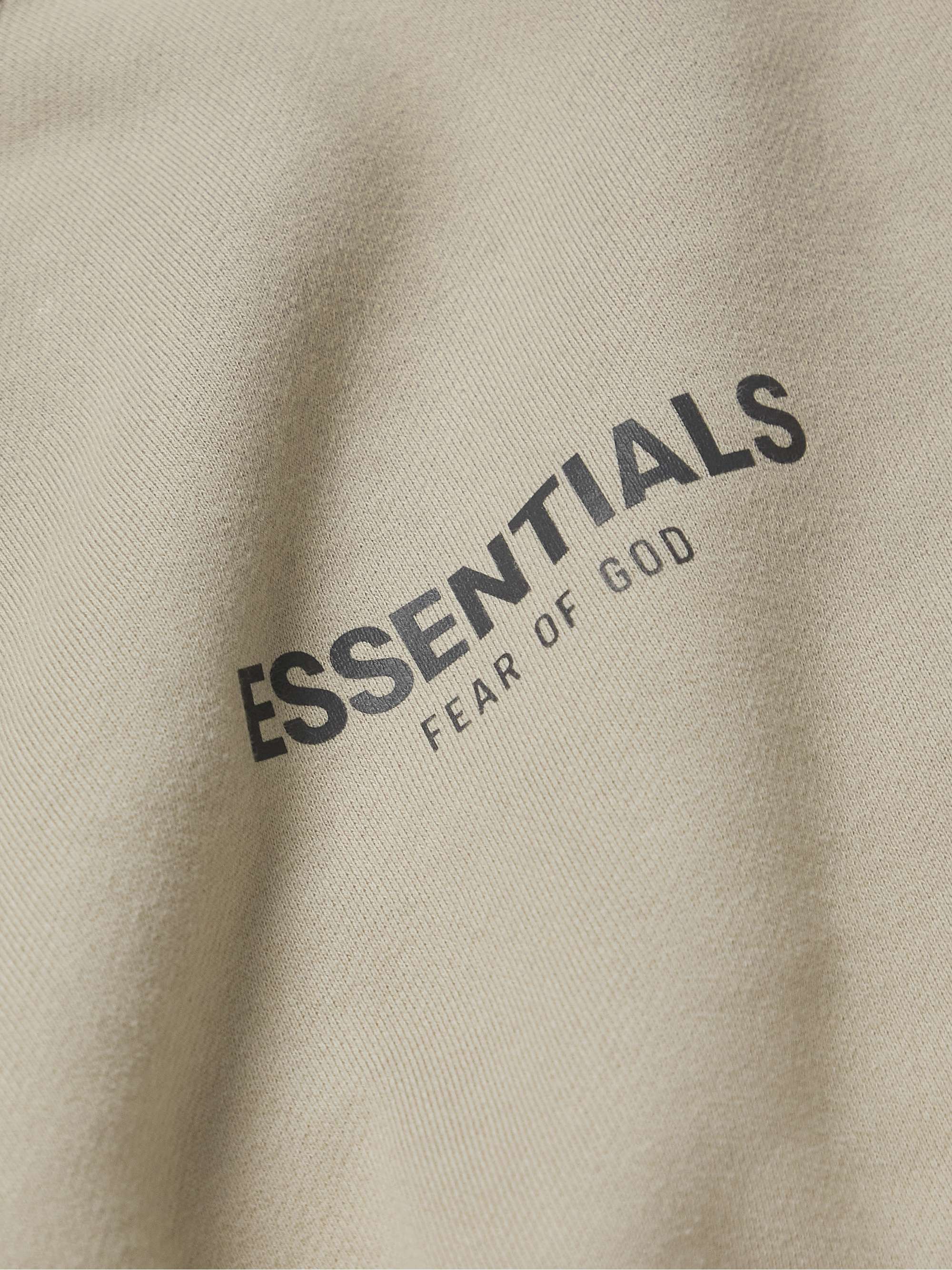 FEAR OF GOD ESSENTIALS KIDS Logo-Print Cotton-Blend Jersey Mock-Neck Sweatshirt