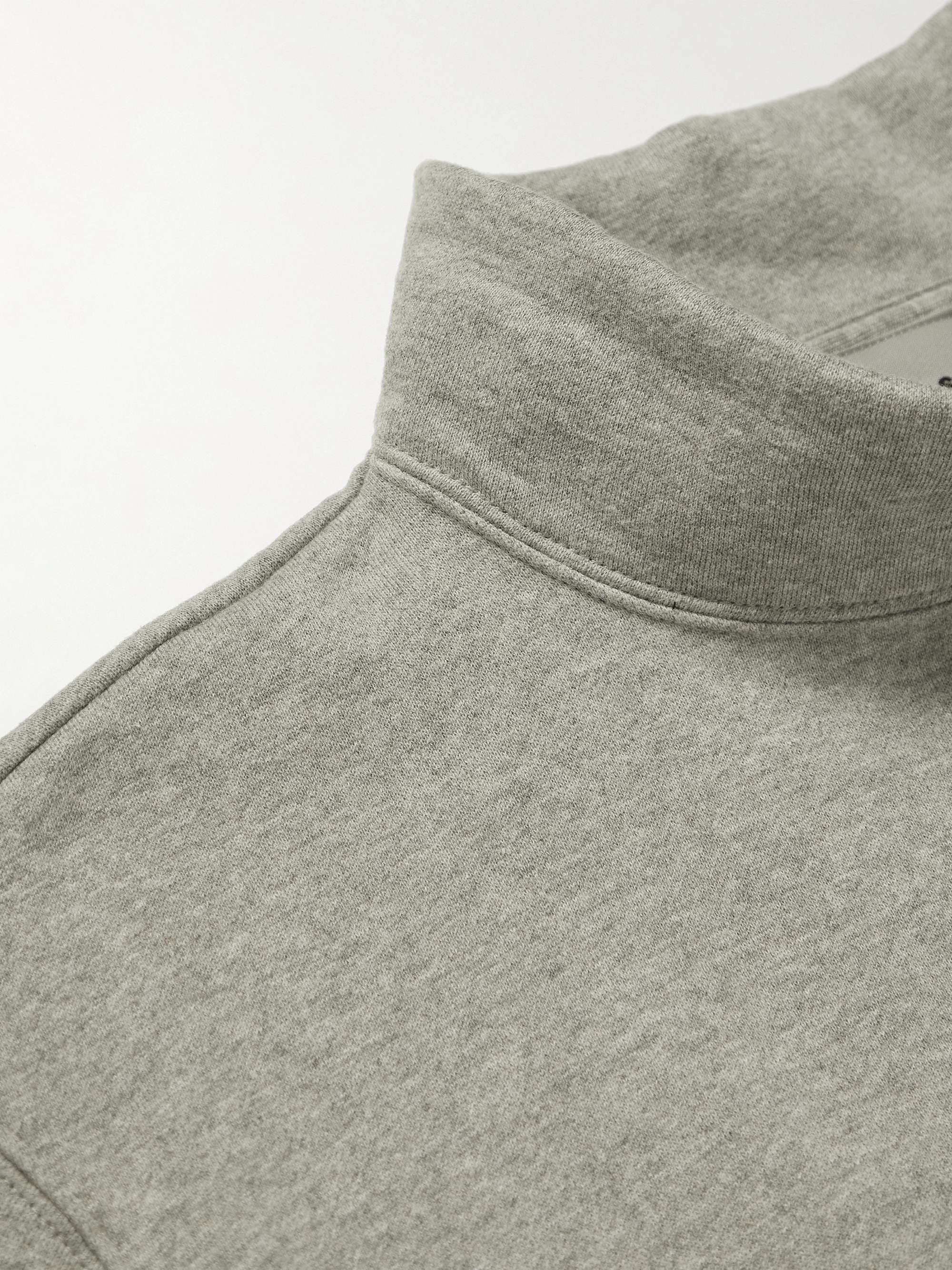 FEAR OF GOD ESSENTIALS KIDS Logo-Print Cotton-Blend Jersey Mock-Neck Sweatshirt