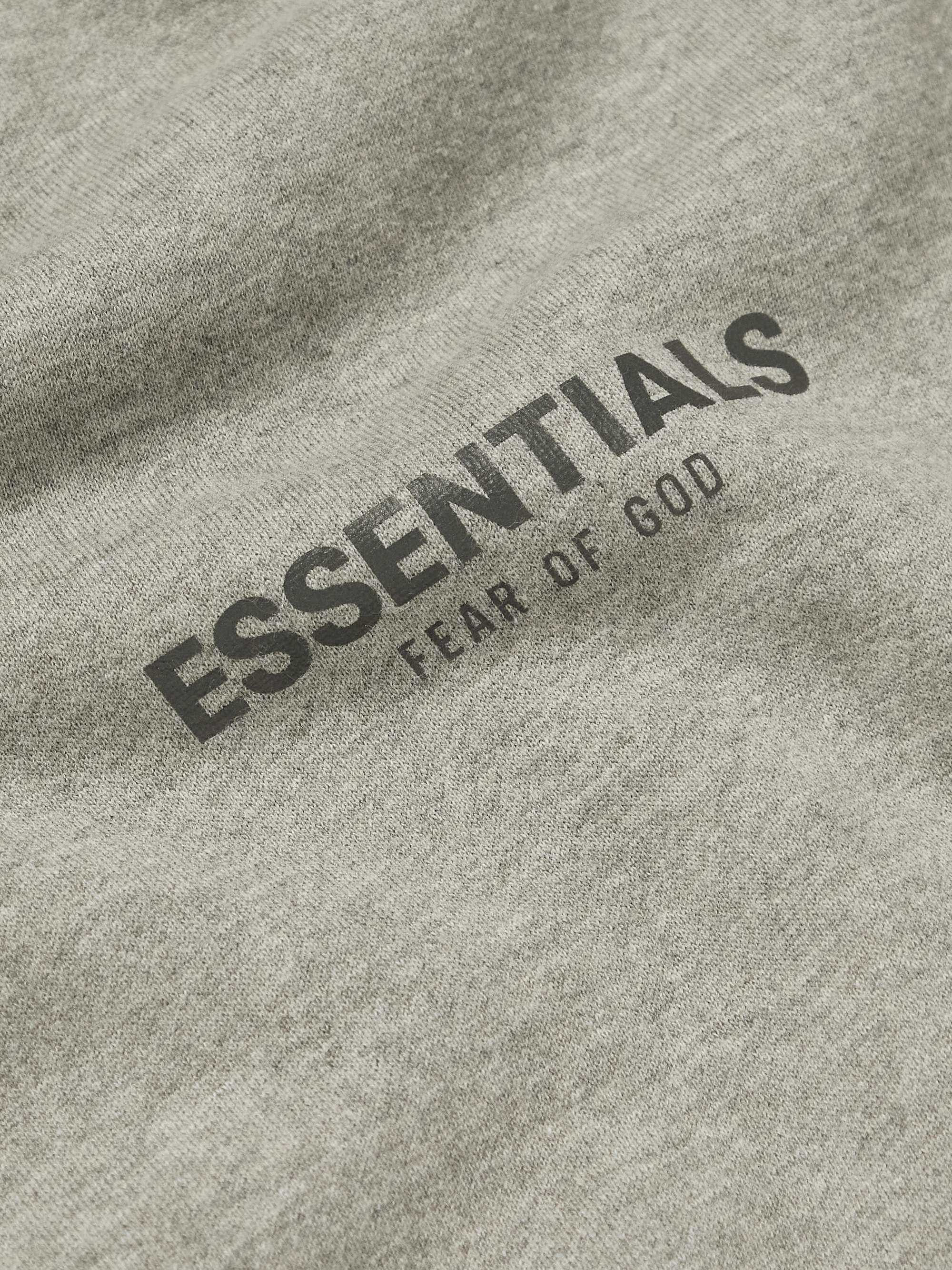 FEAR OF GOD ESSENTIALS KIDS Logo-Print Cotton-Blend Jersey Mock-Neck Sweatshirt