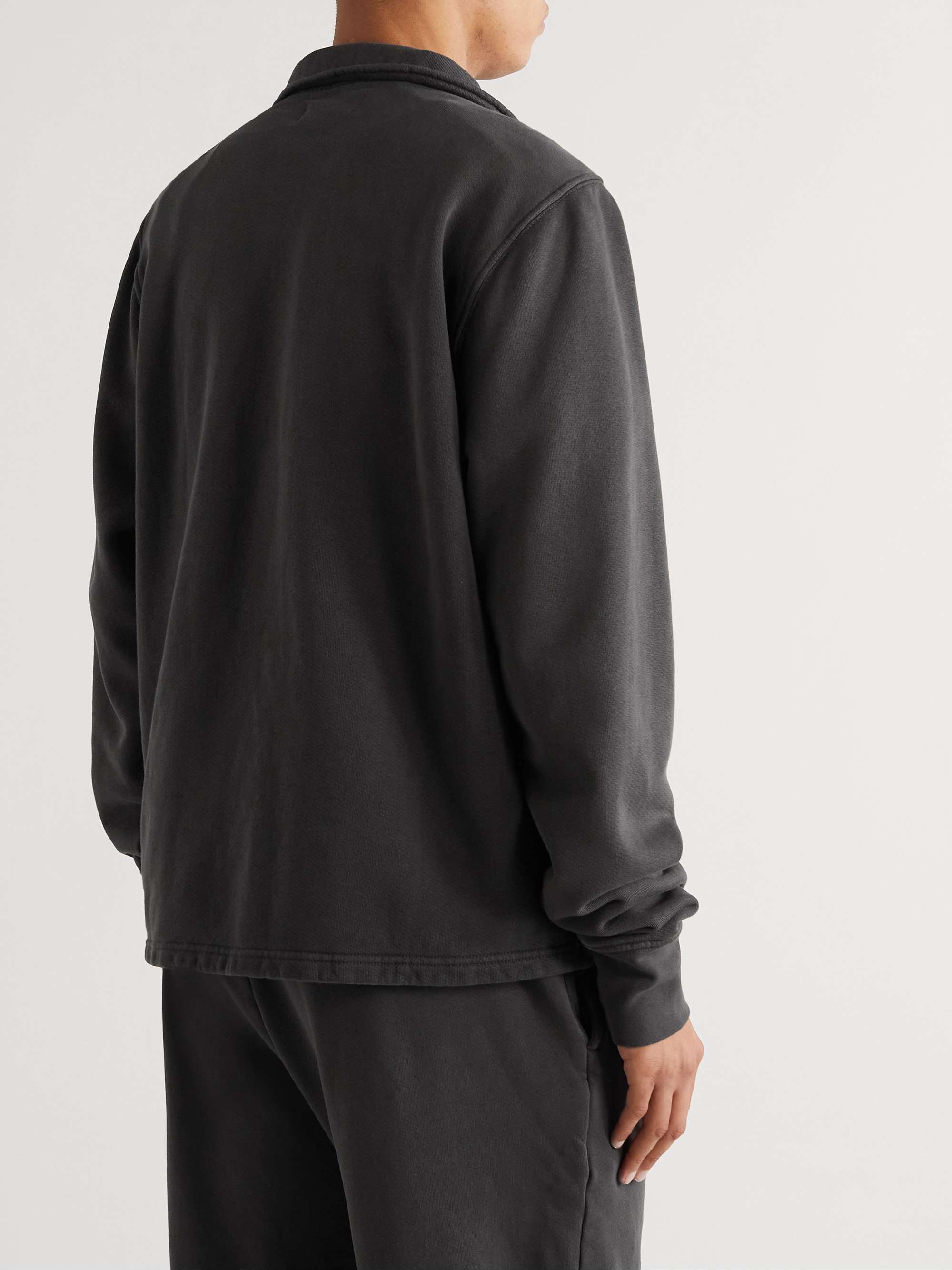 LES TIEN Cotton-Jersey Half-Zip Sweatshirt