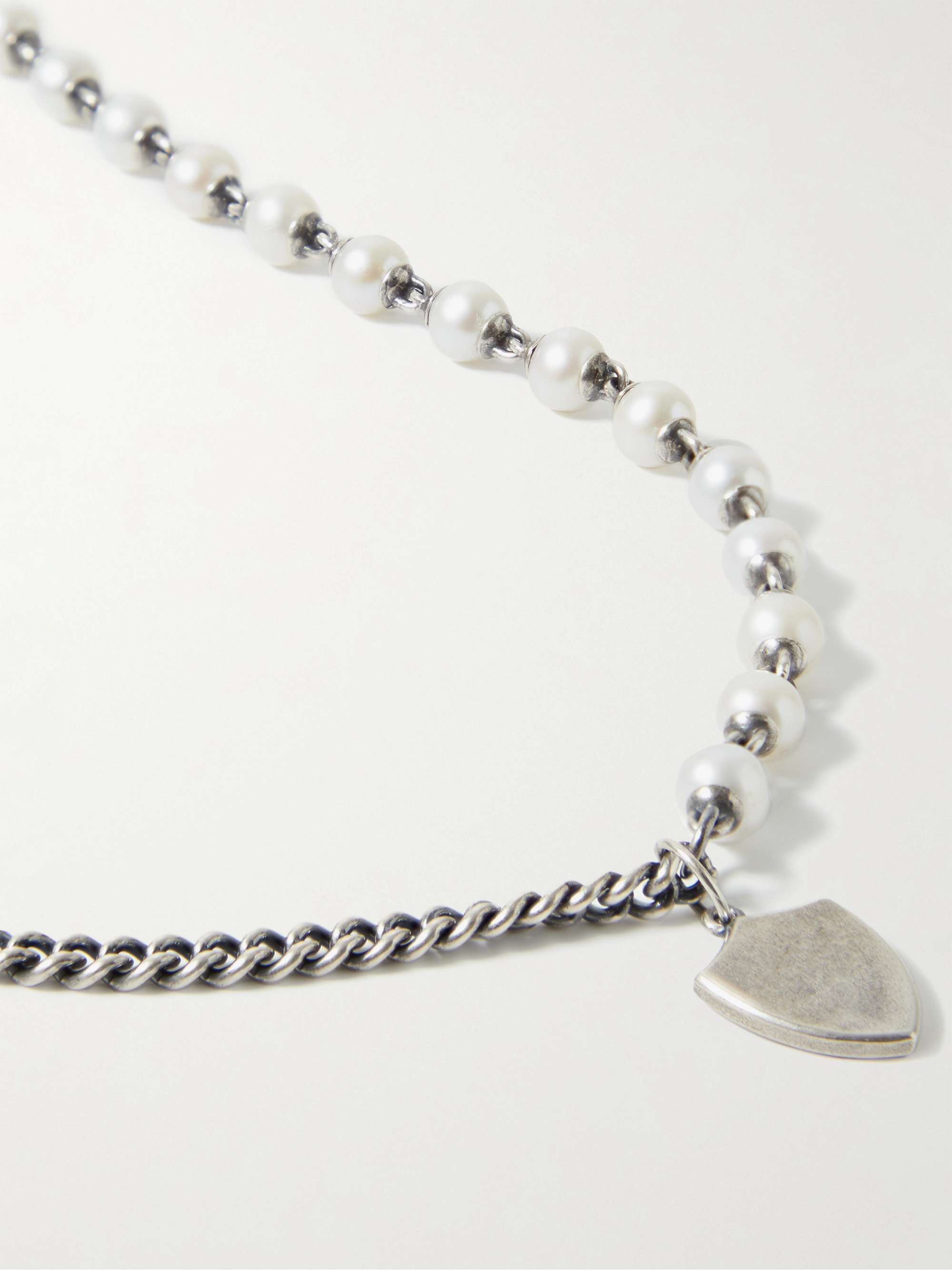 M.COHEN Silver Pearl Necklace