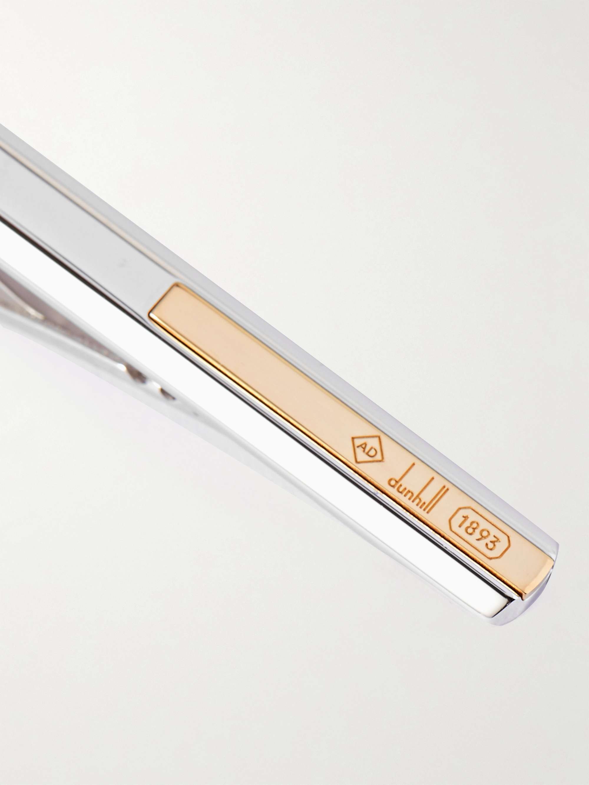 DUNHILL Gold-Plated and Sterling Silver Tie Bar