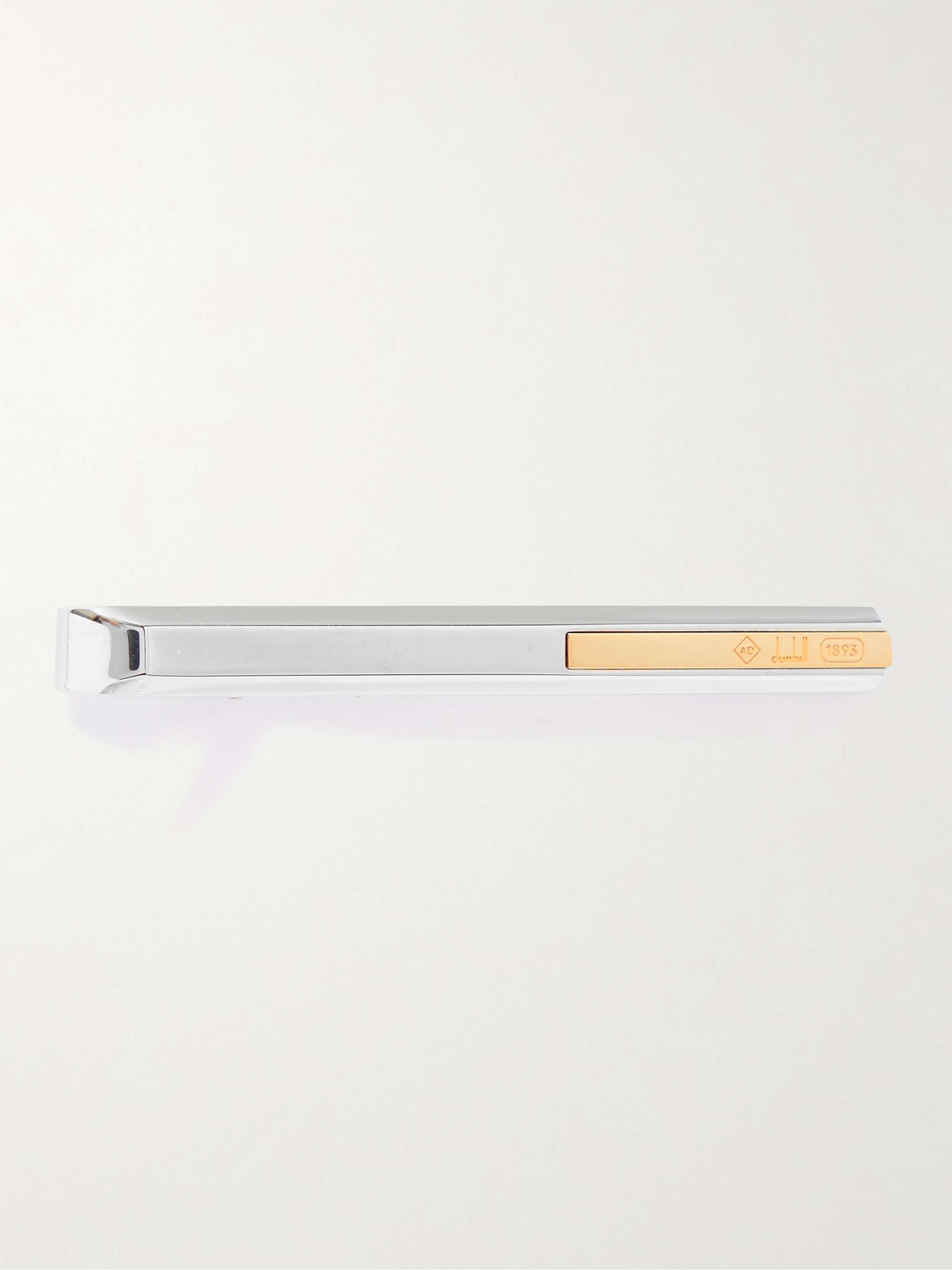 DUNHILL Gold-Plated and Sterling Silver Tie Bar