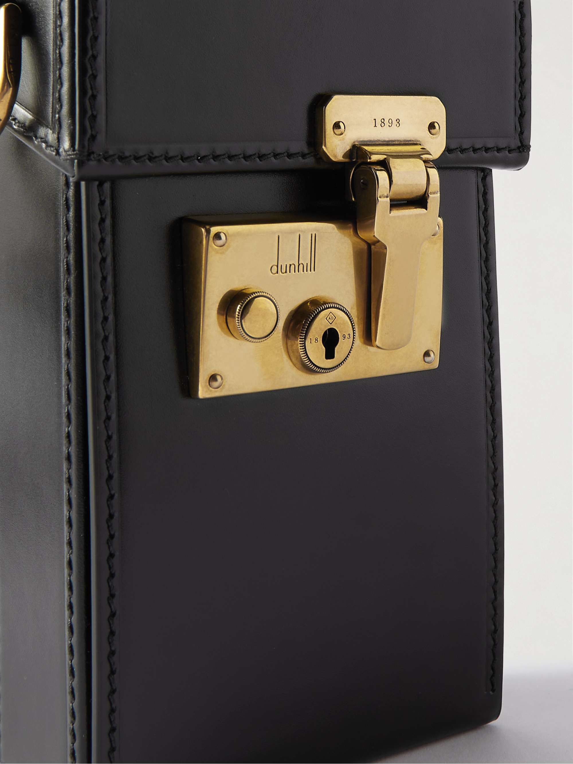 DUNHILL Lock Leather Messenger Bag