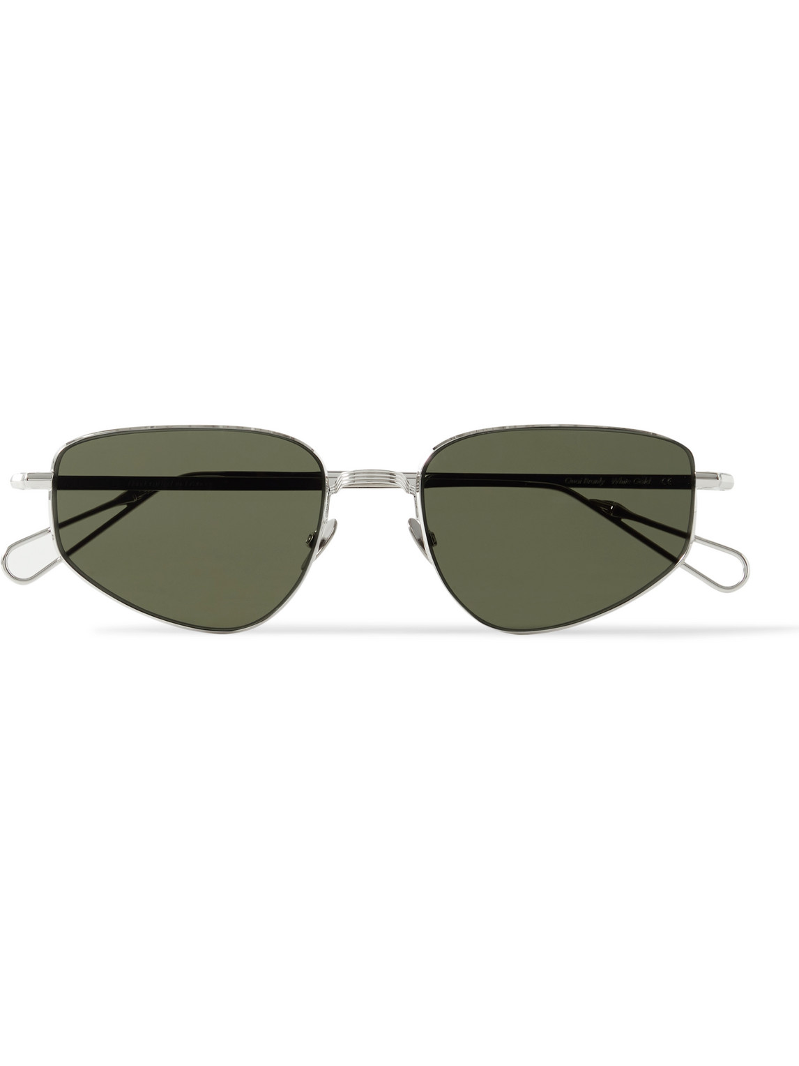 Ahlem Quai Branly Square-frame White Gold-plated Sunglasses In Silver
