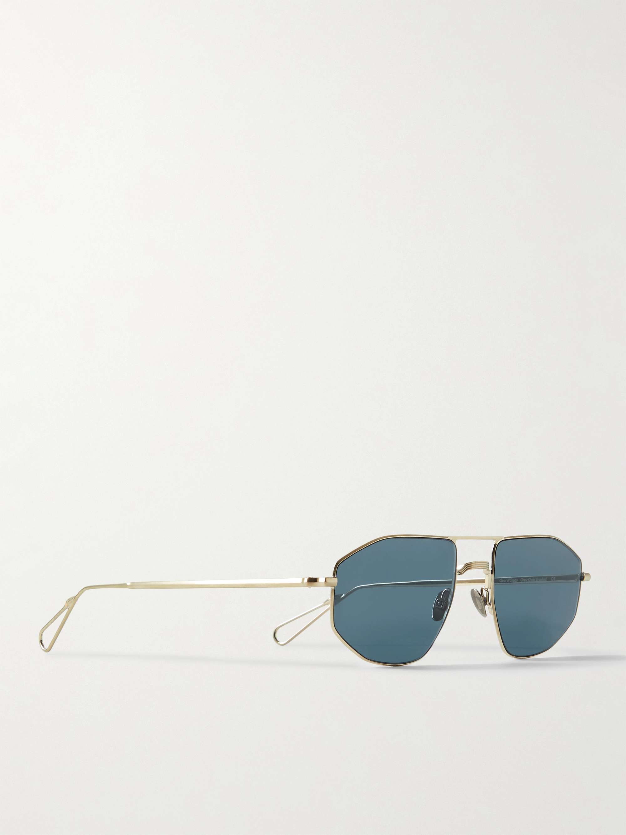 AHLEM Quai d'Orsay Aviator-Style Gold-Plated Sunglasses