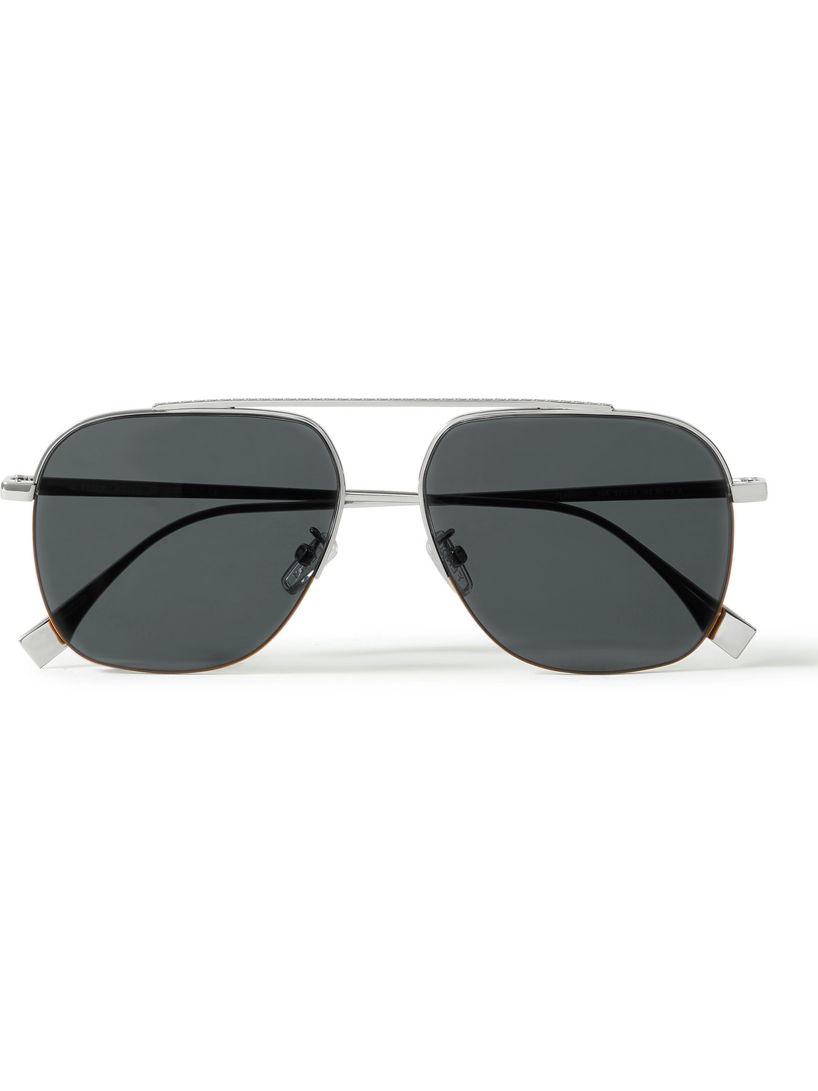 Fendi Aviator-style Silver-tone Sunglasses