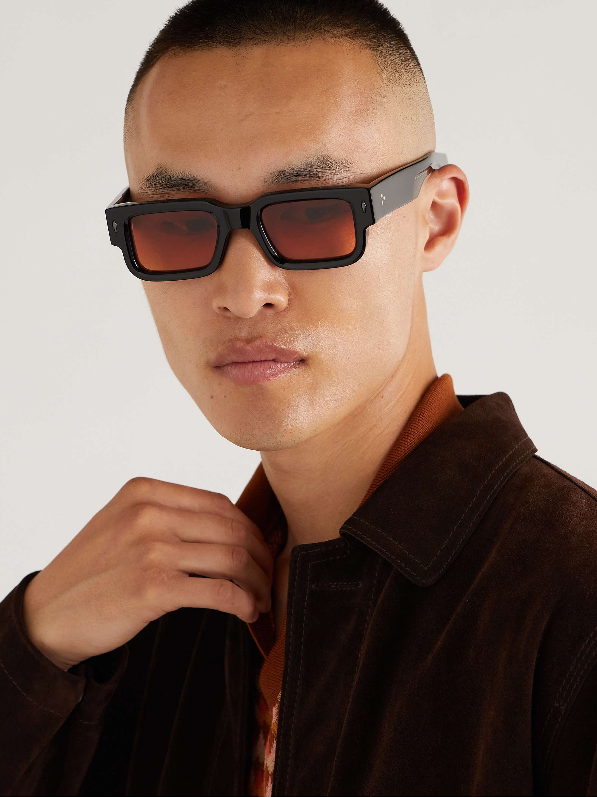JACQUES MARIE MAGE Ascari Square-Frame Acetate Sunglasses