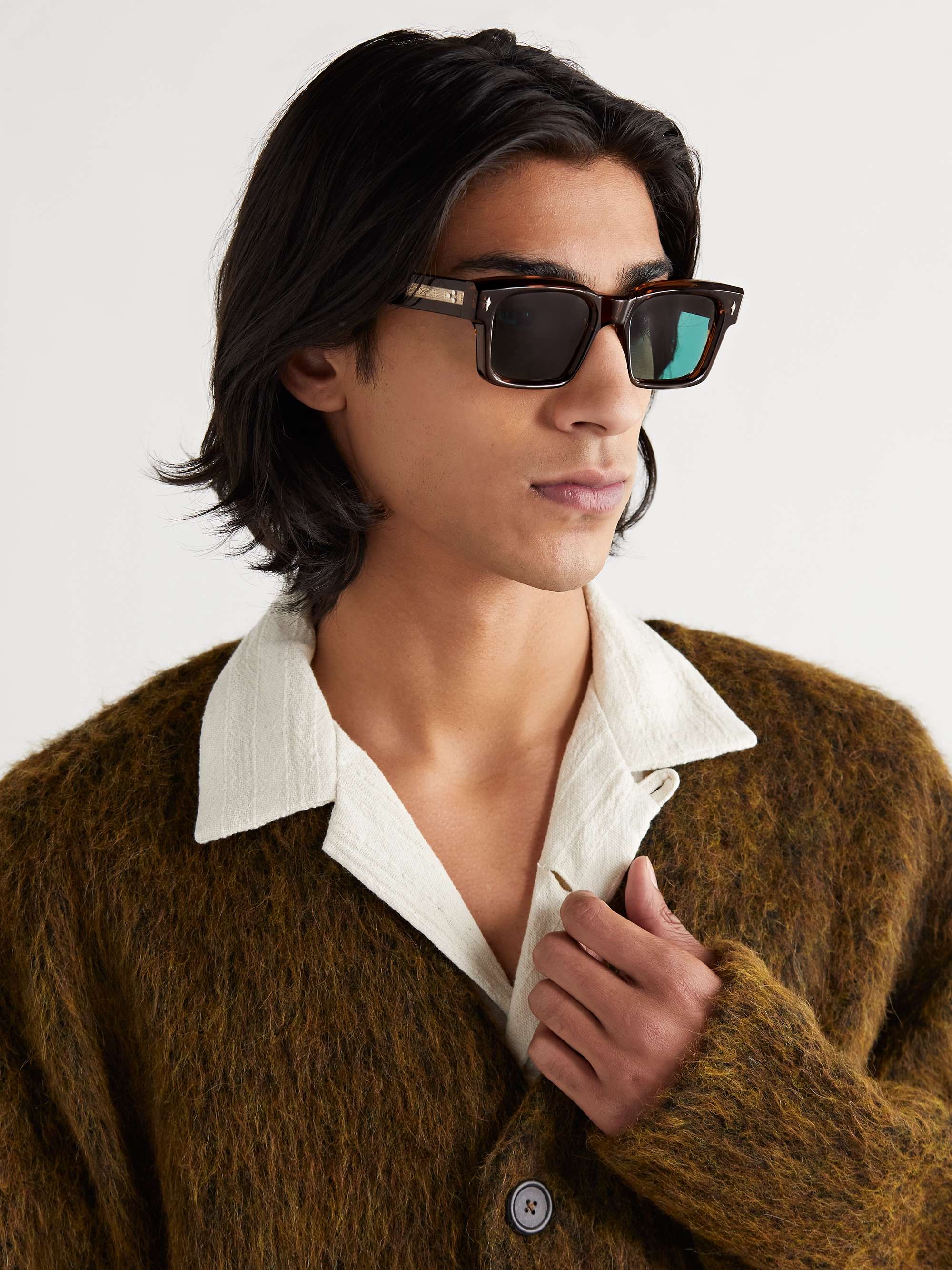 JACQUES MARIE MAGE Kaine SquareFrame Acetate Sunglasses for Men MR