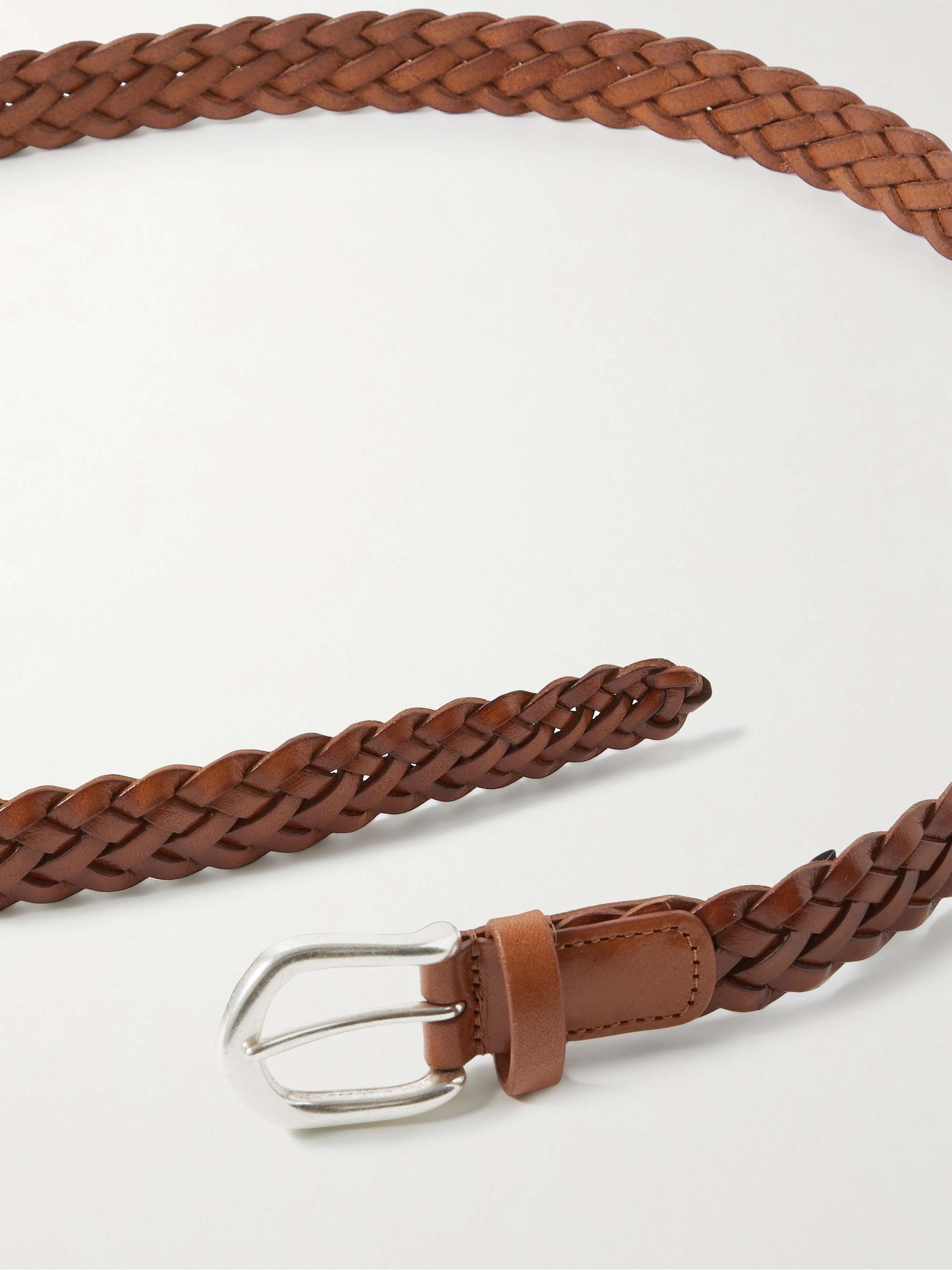 ANDERSON'S 2.5cm Woven Leather Belt