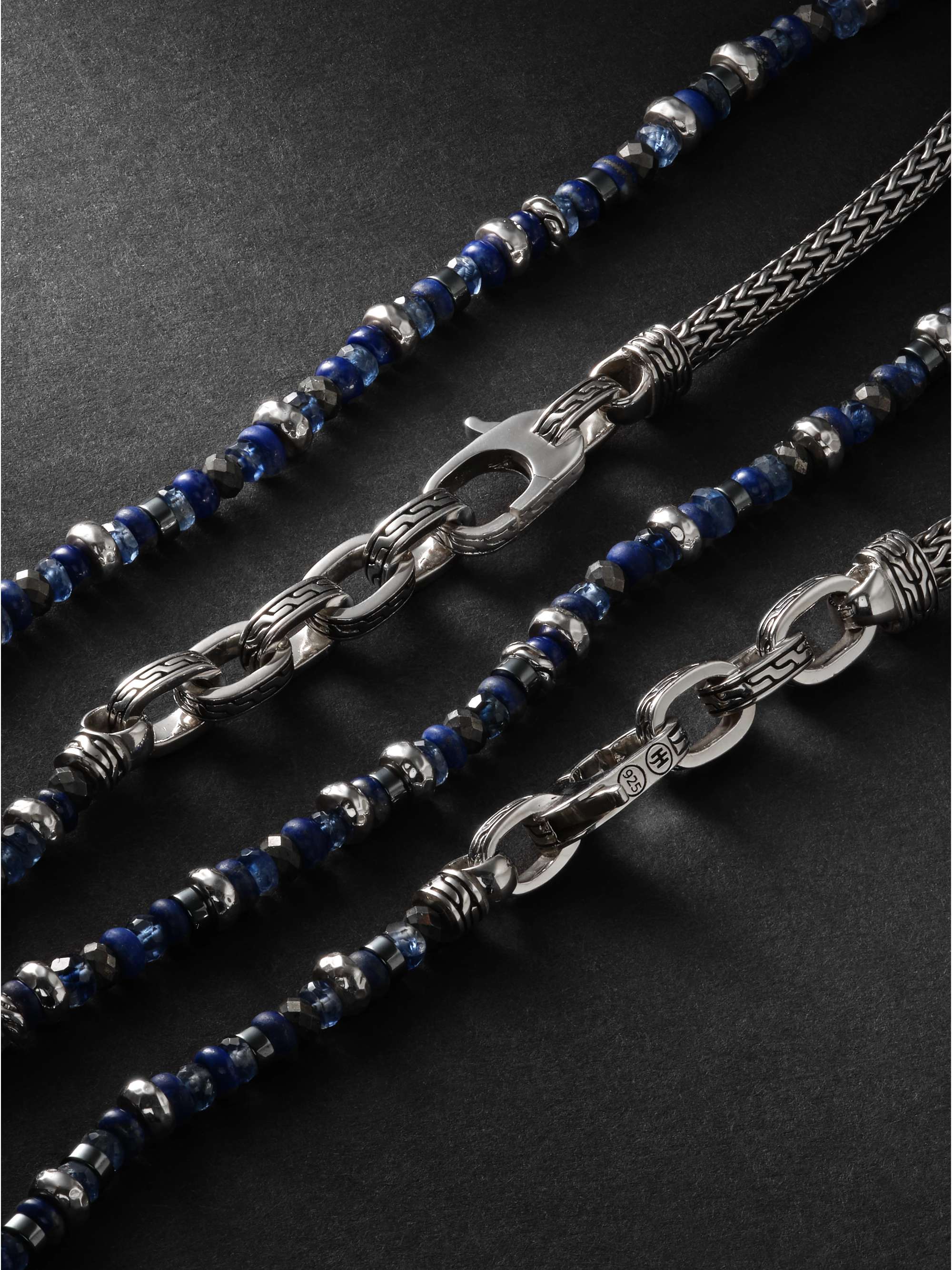 JOHN HARDY Silver and Multi-Stone Beaded Wrap Bracelet
