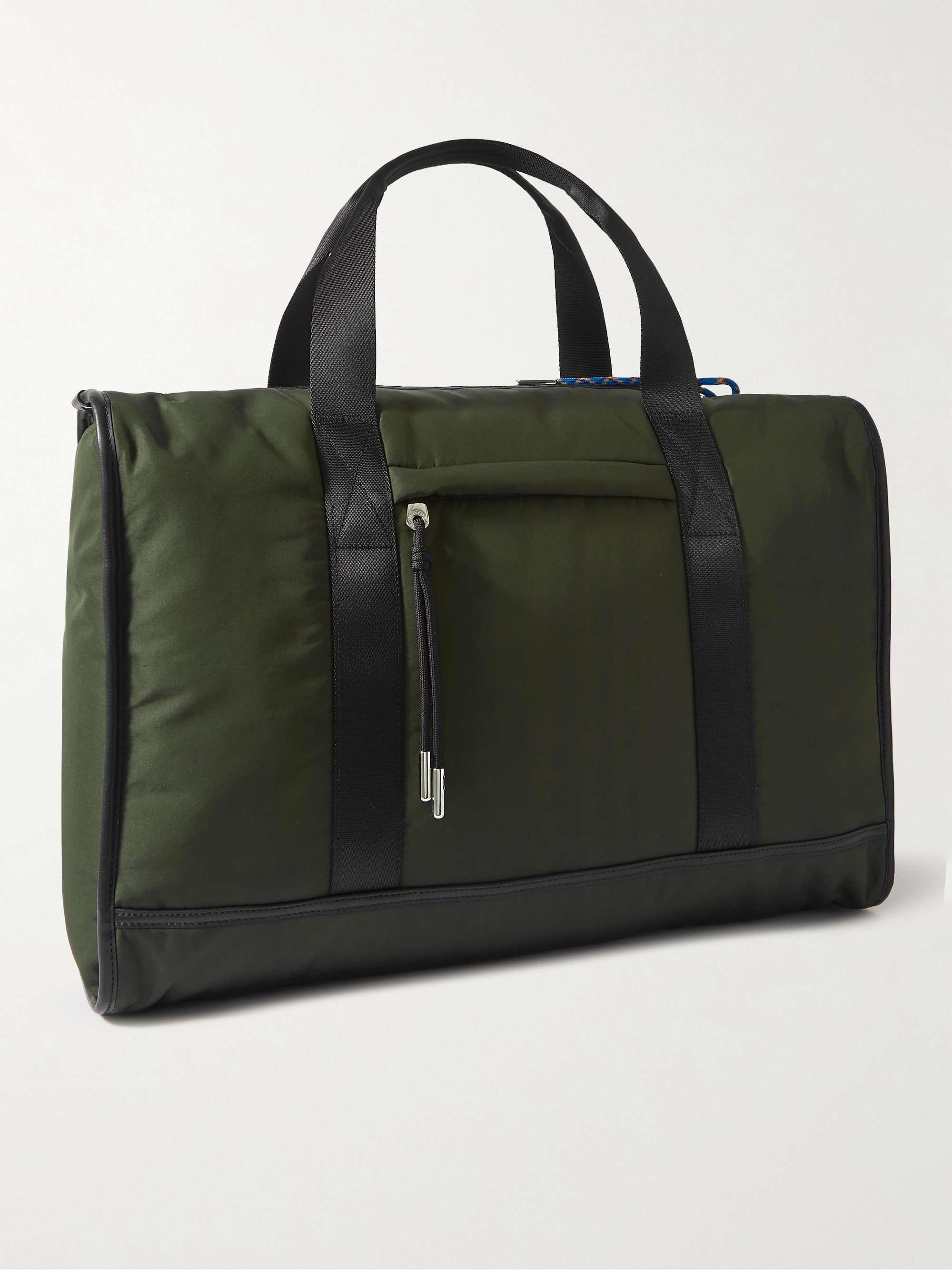 MULBERRY Leather-Trimmed Padded Recycled-Nylon Holdall