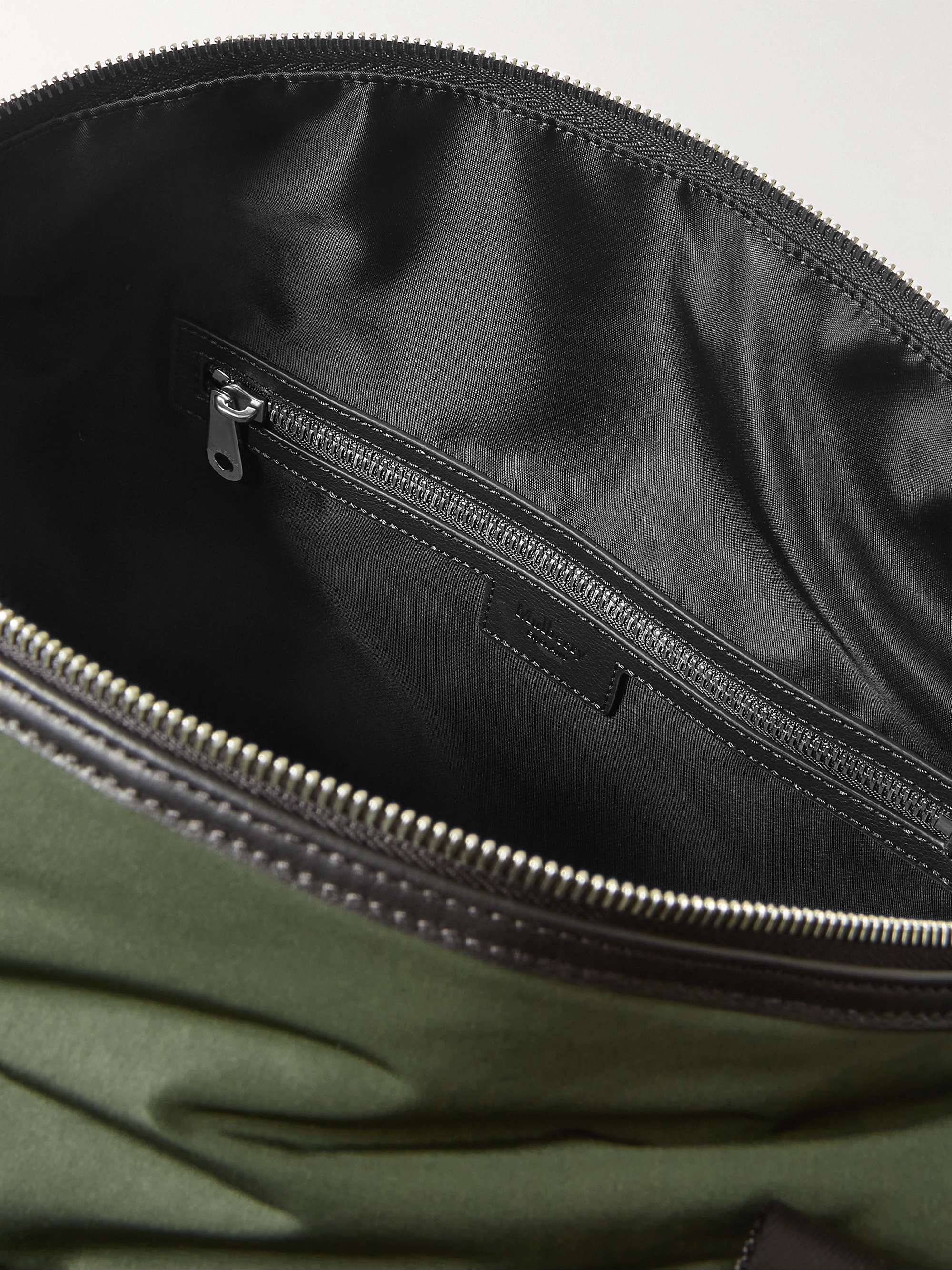 MULBERRY Leather-Trimmed Padded Recycled-Nylon Holdall